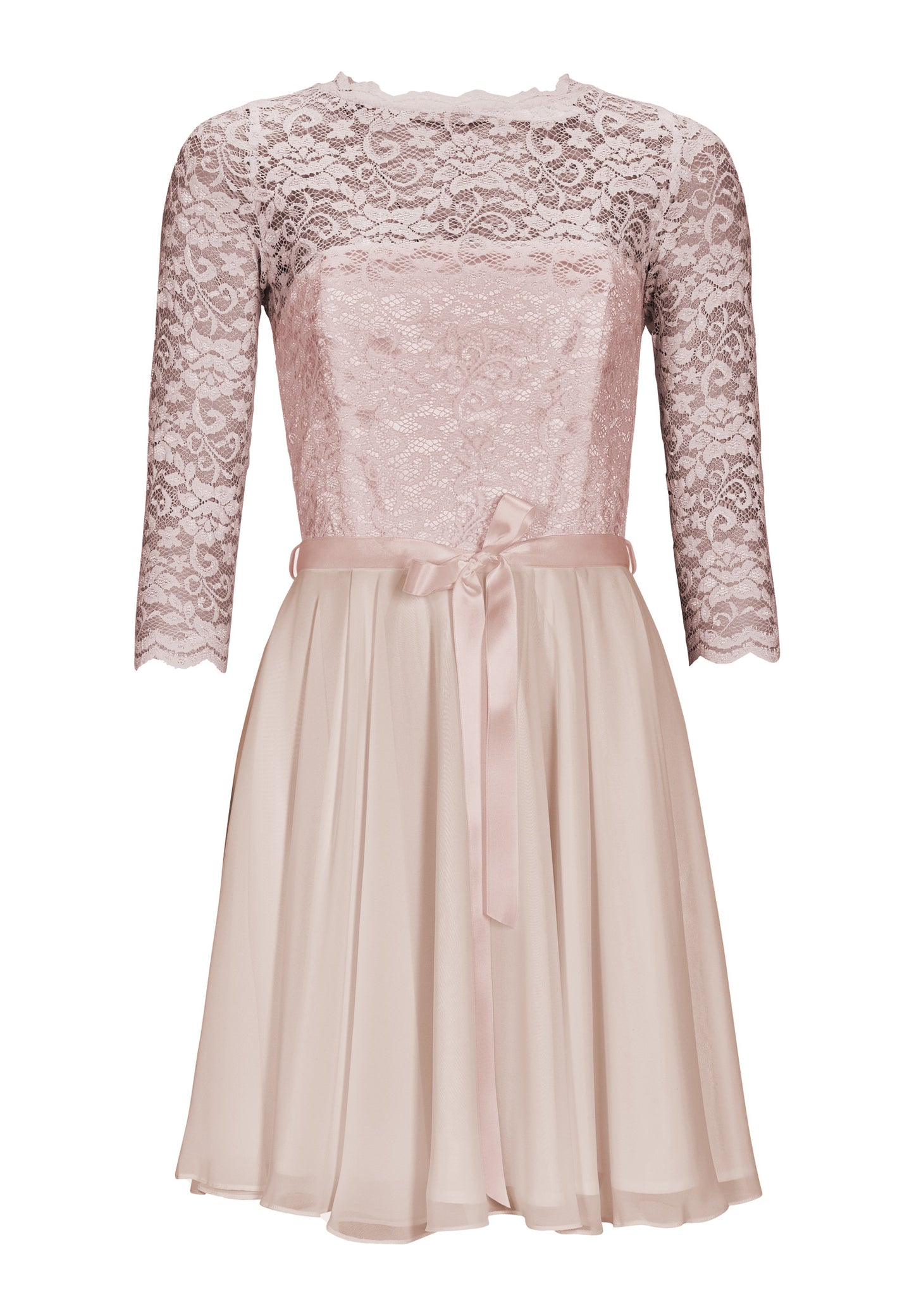Cocktailkleid aus Spitze und Chiffon