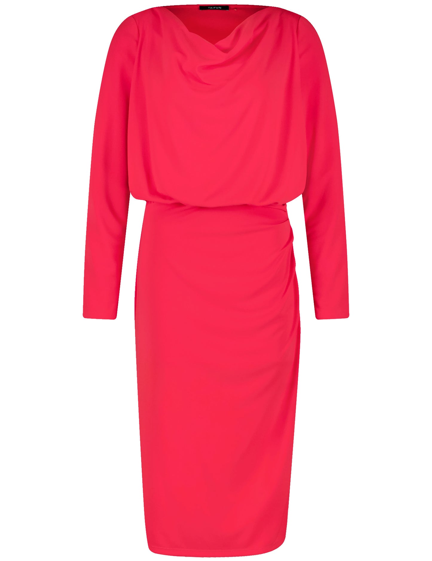 Feminines Kleid mit Wasserfallausschnitt