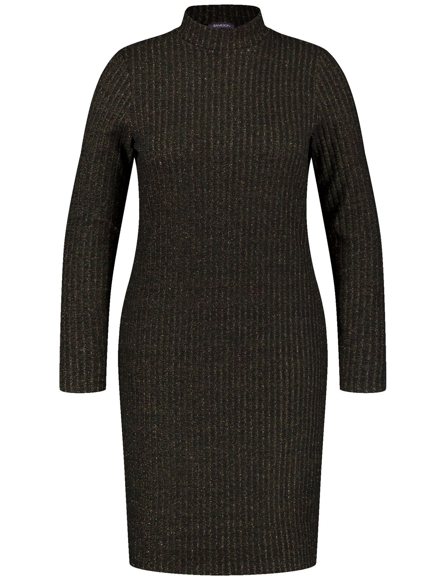 Geripptes Kleid mit Glitzer-Effekt