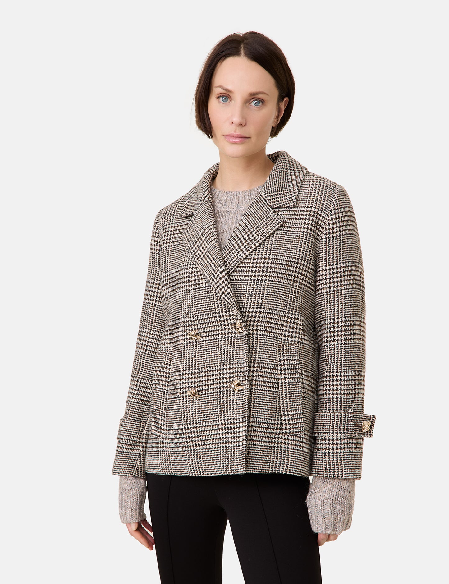Cabanjacke mit Glencheck-Karo