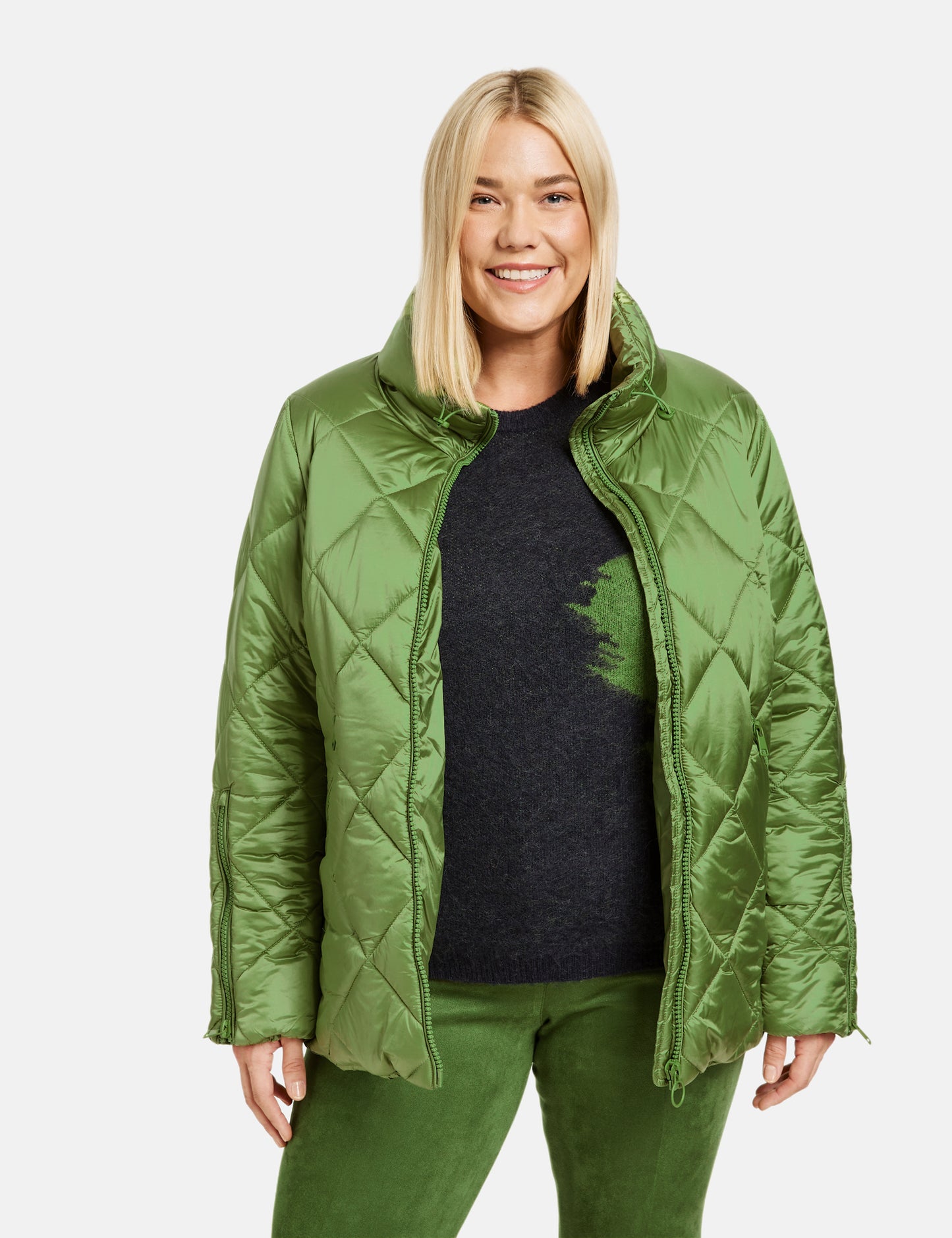 Steppjacke mit Glanz-Optik