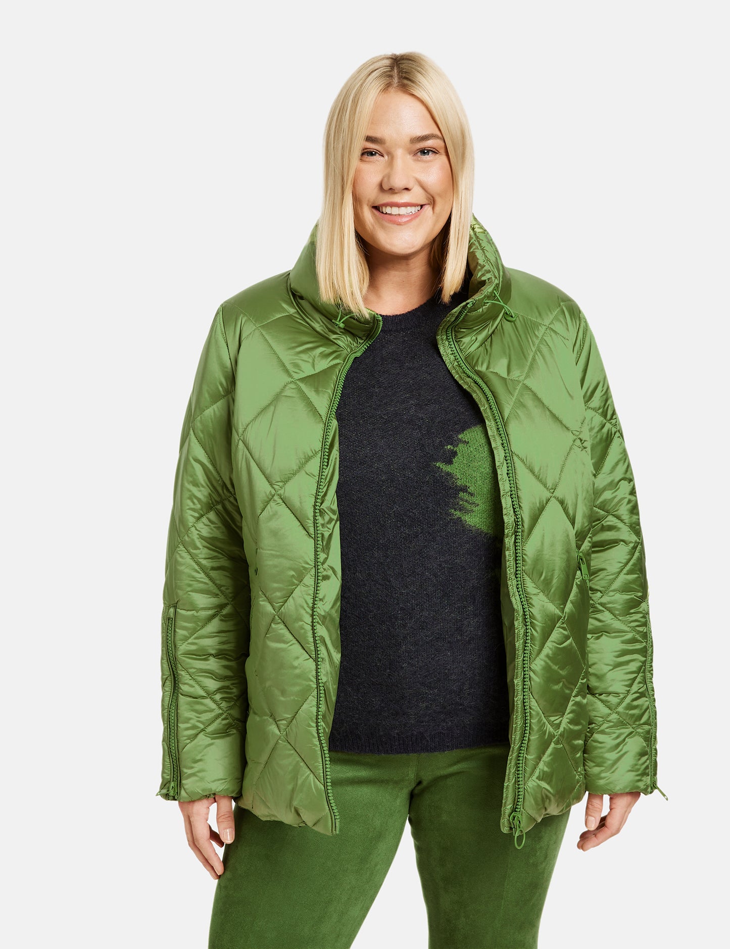 Steppjacke mit Glanz-Optik