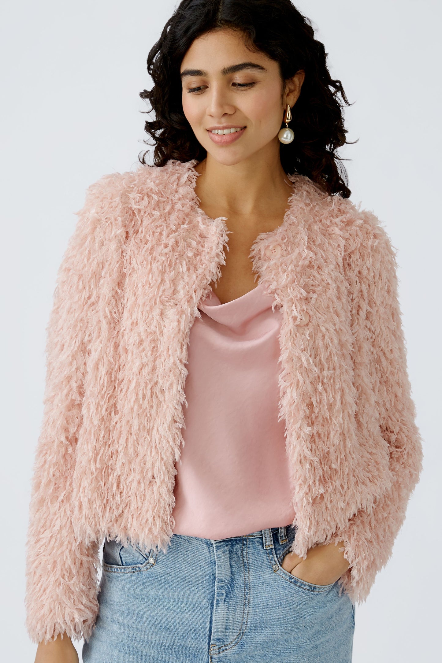 Jacke mit Jerseyfutter