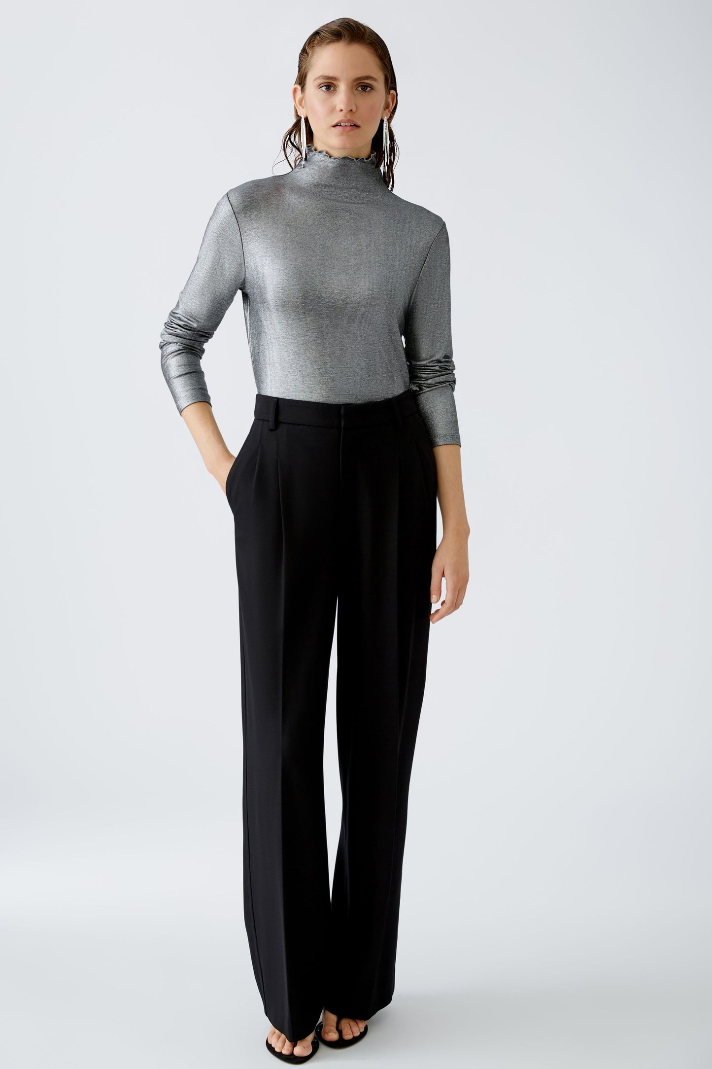 Langarmshirt elastische Viskose