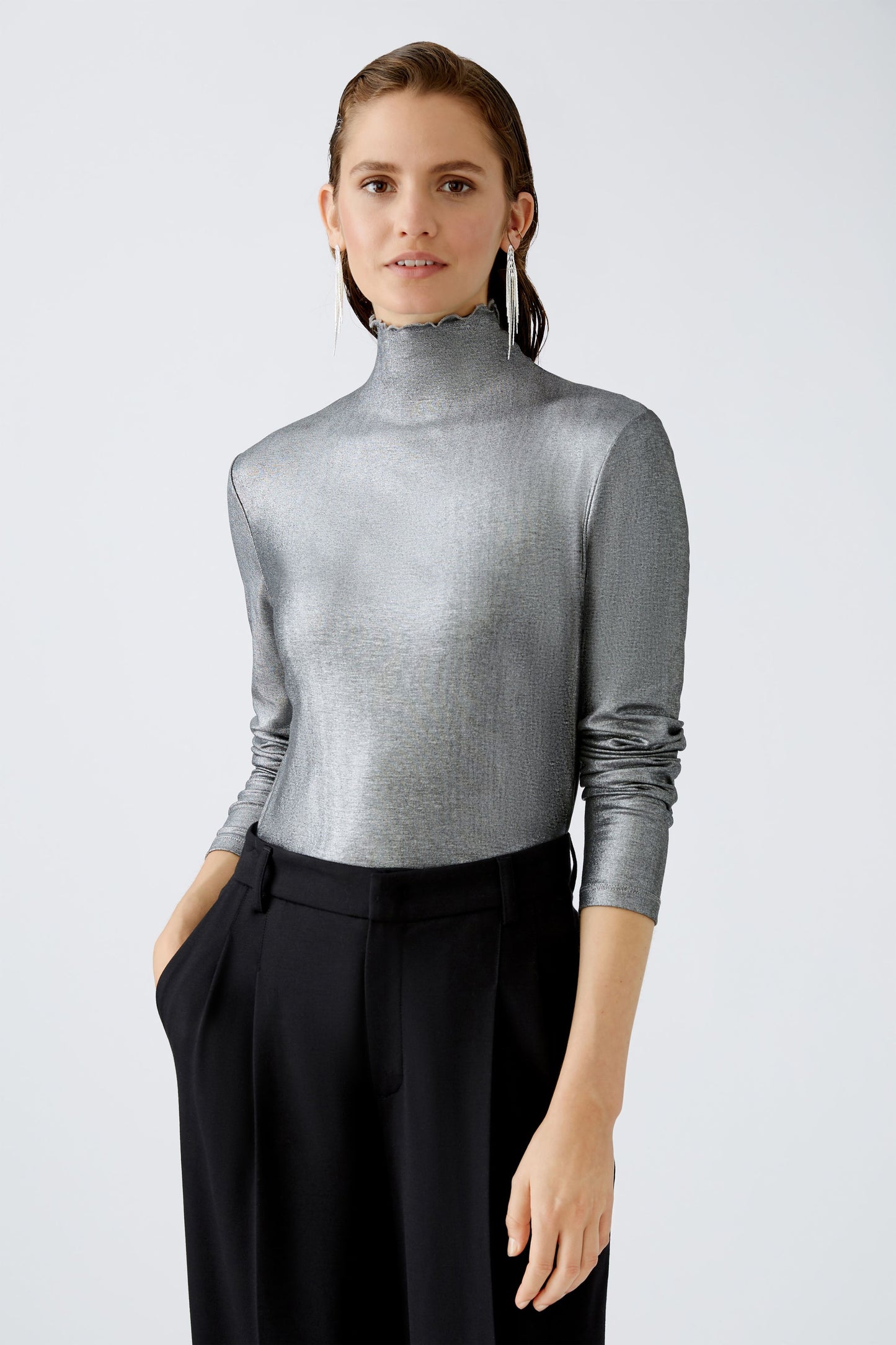 Langarmshirt elastische Viskose