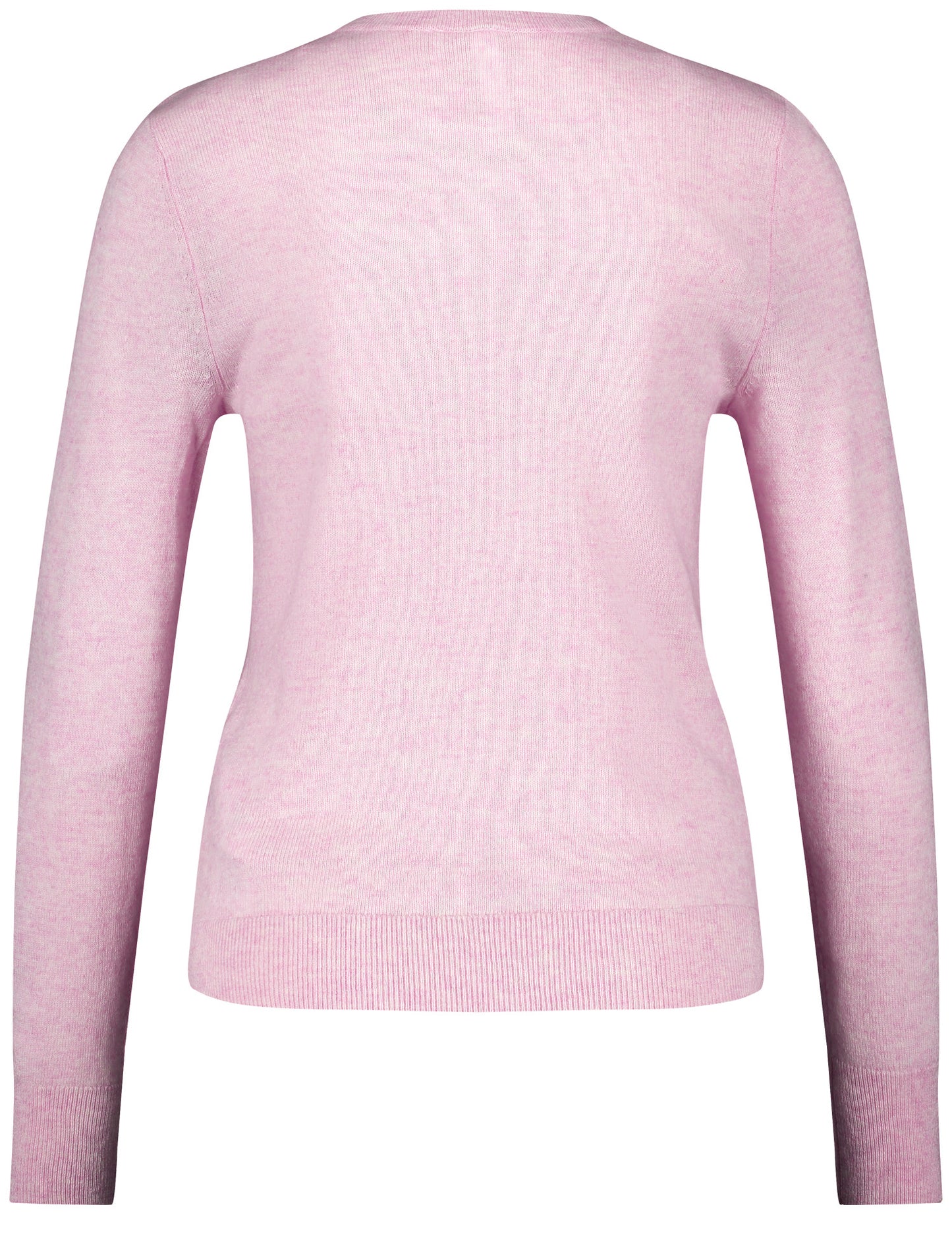 Langarmpullover mit Längsbiese und Kaschmiranteil