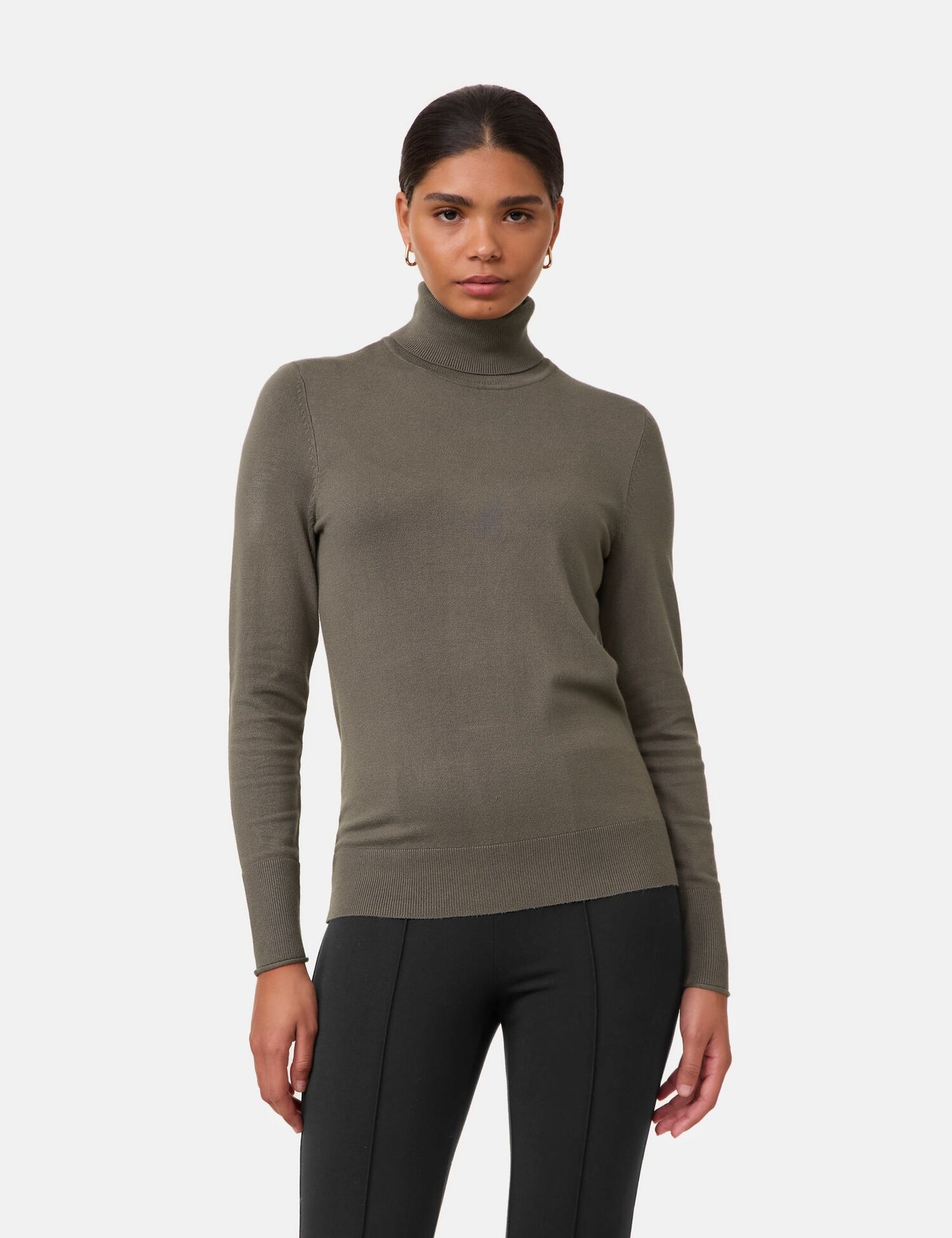 Basic Pullover mit Rollkragen