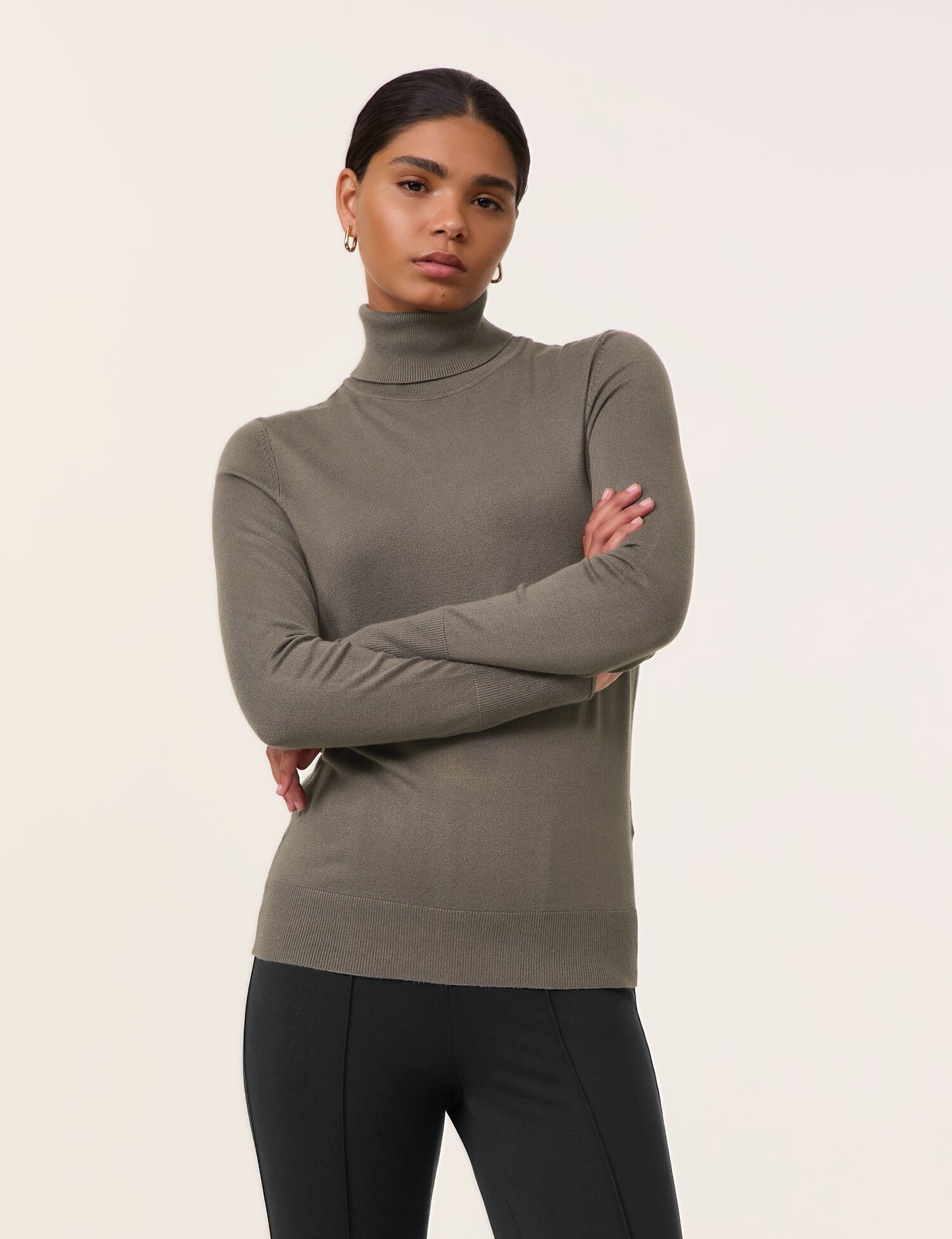 Basic Pullover mit Rollkragen