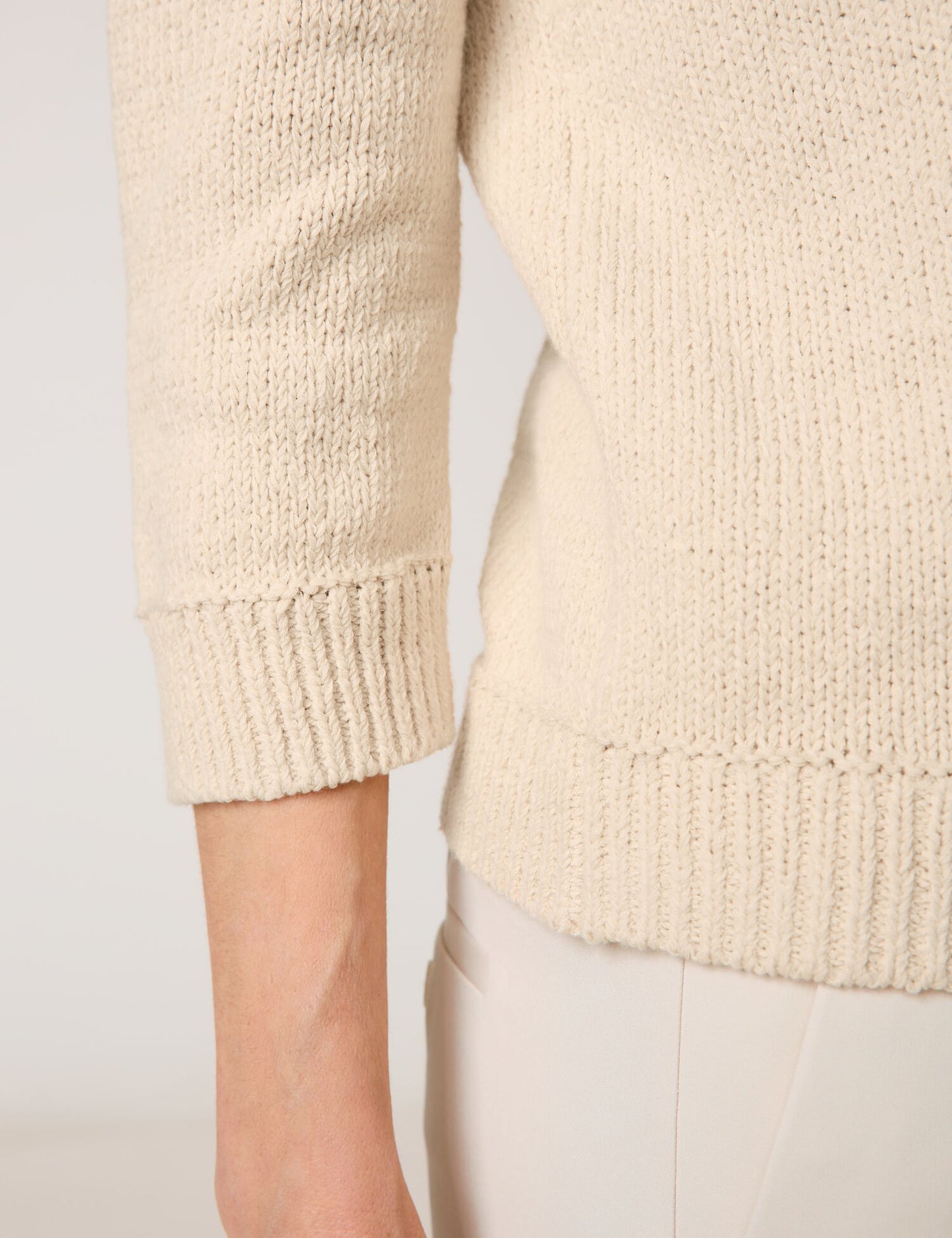 3/4 Arm Pullover aus Baumwoll-Mix