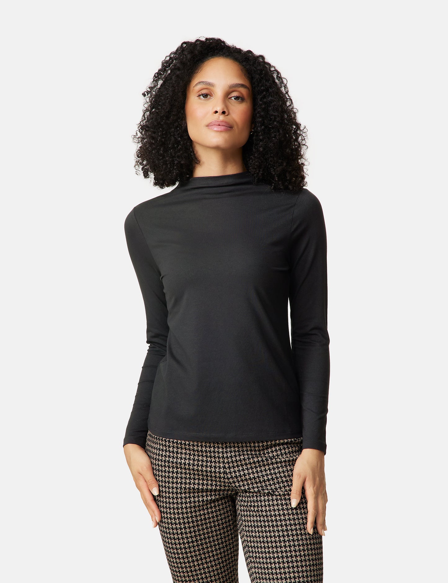 Langarmshirt mit Turtleneck