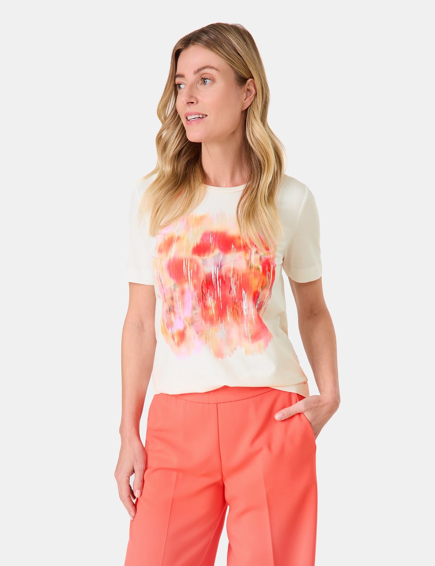 T-Shirt mit abstraktem Frontprint
