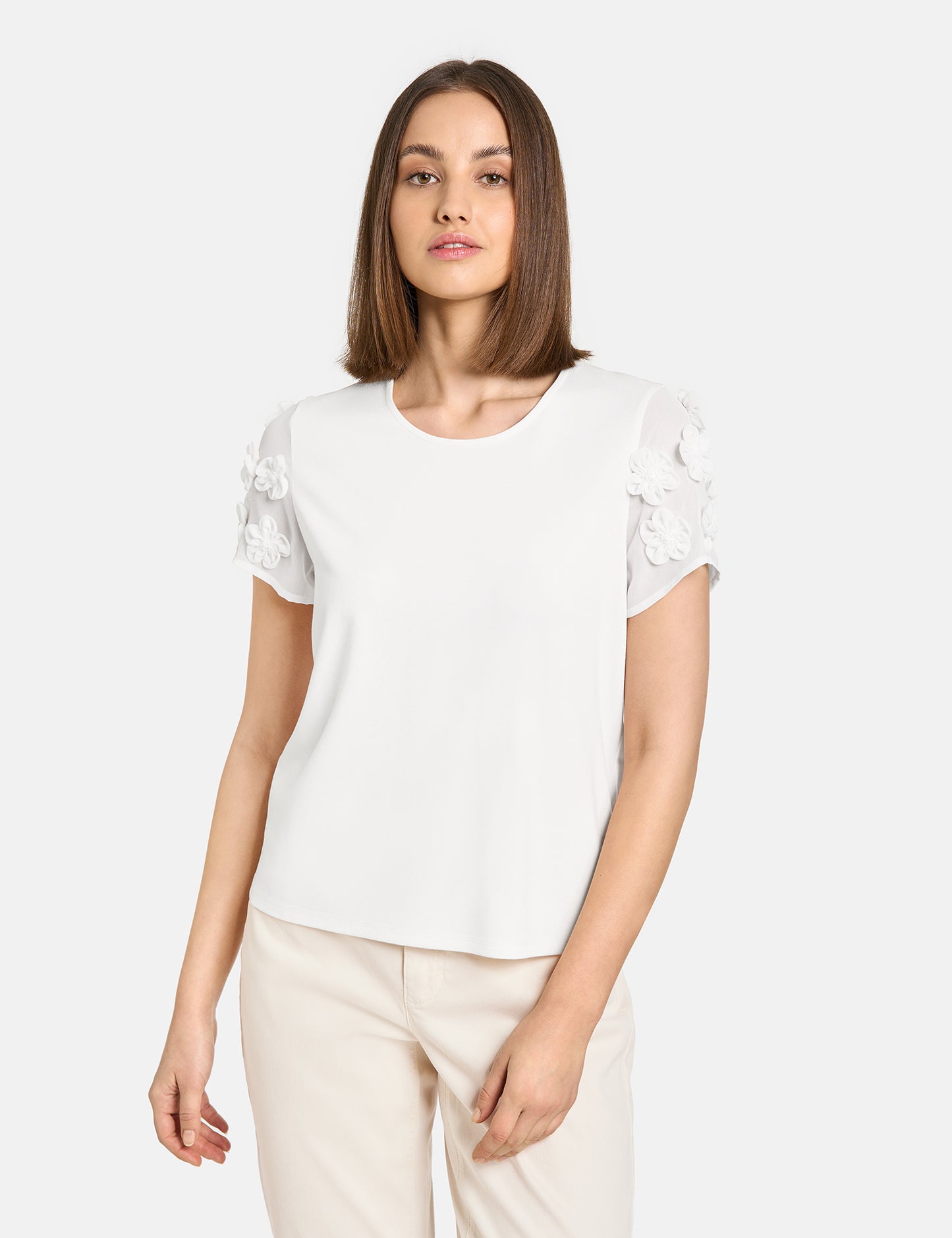 T-Shirt mit Blüten-Dekor