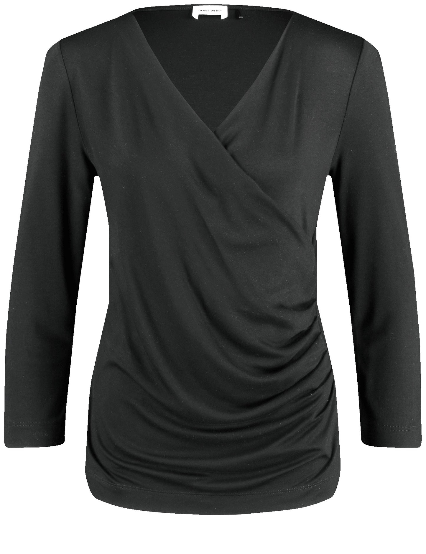 Festliches 3/4 Arm Shirt mit Wickeloptik