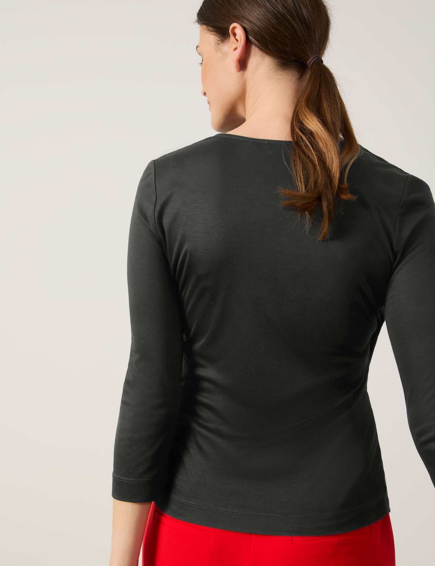 Festliches 3/4 Arm Shirt mit Wickeloptik