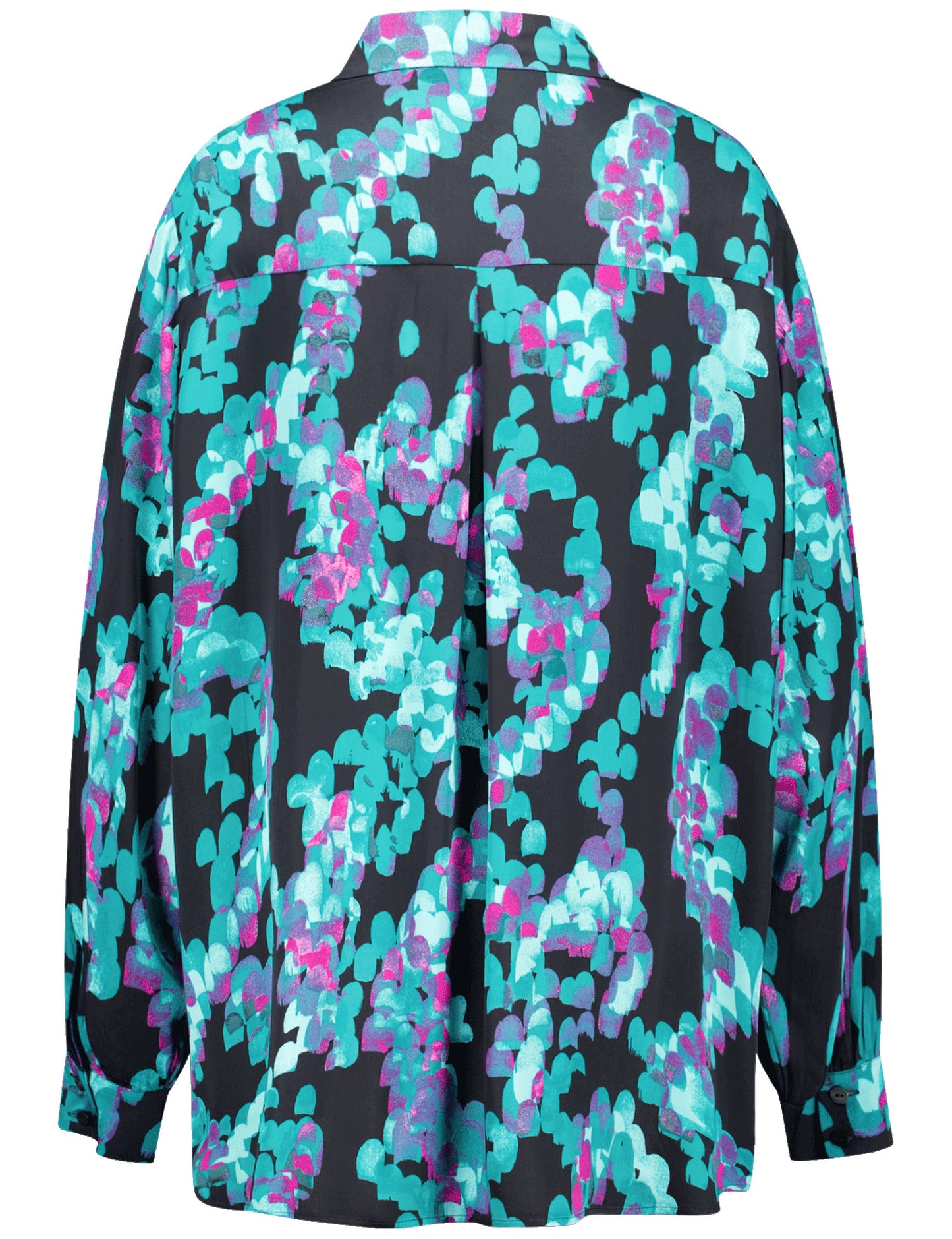 Lange Hemdbluse mit Allover-Print