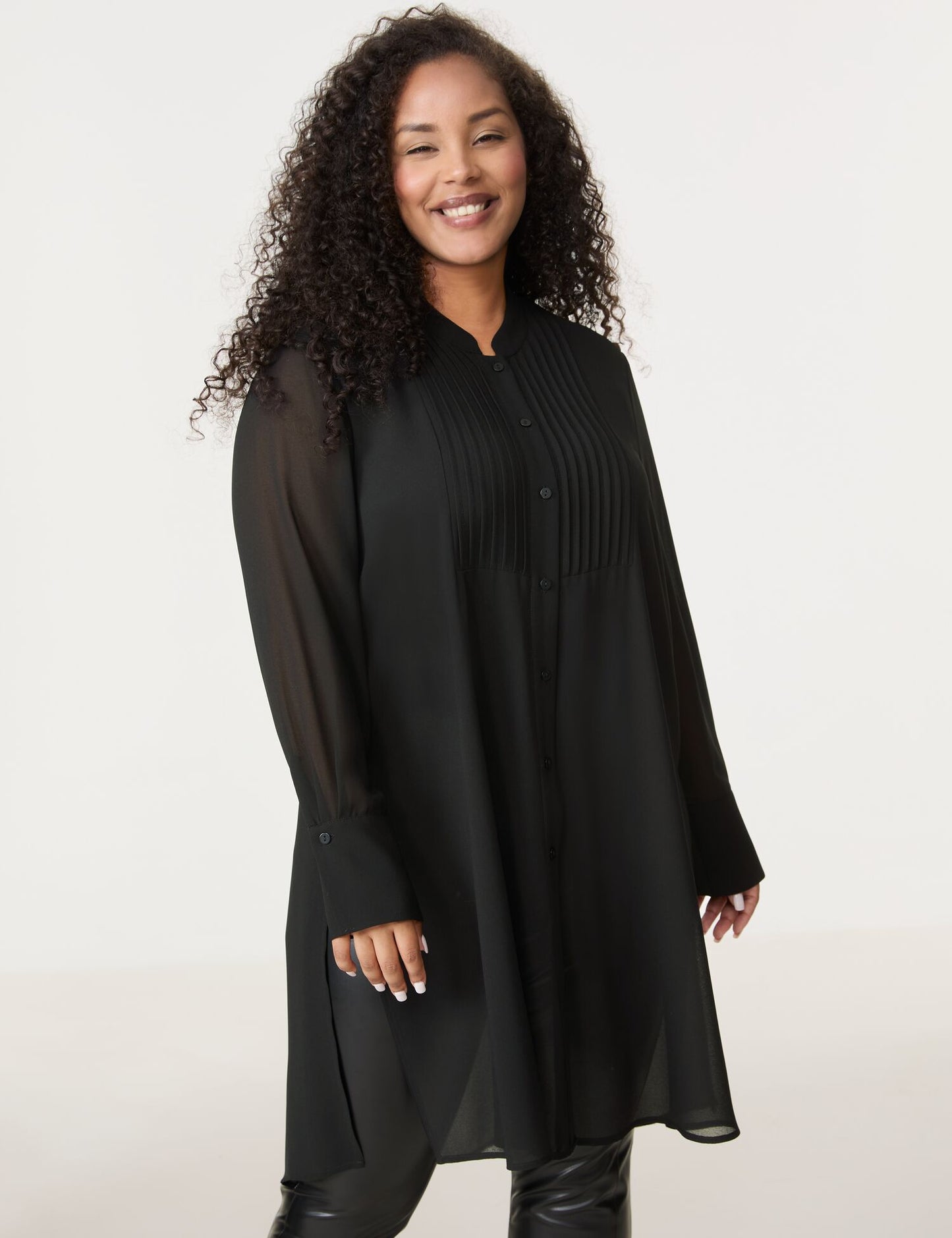 Semitransparente Longbluse