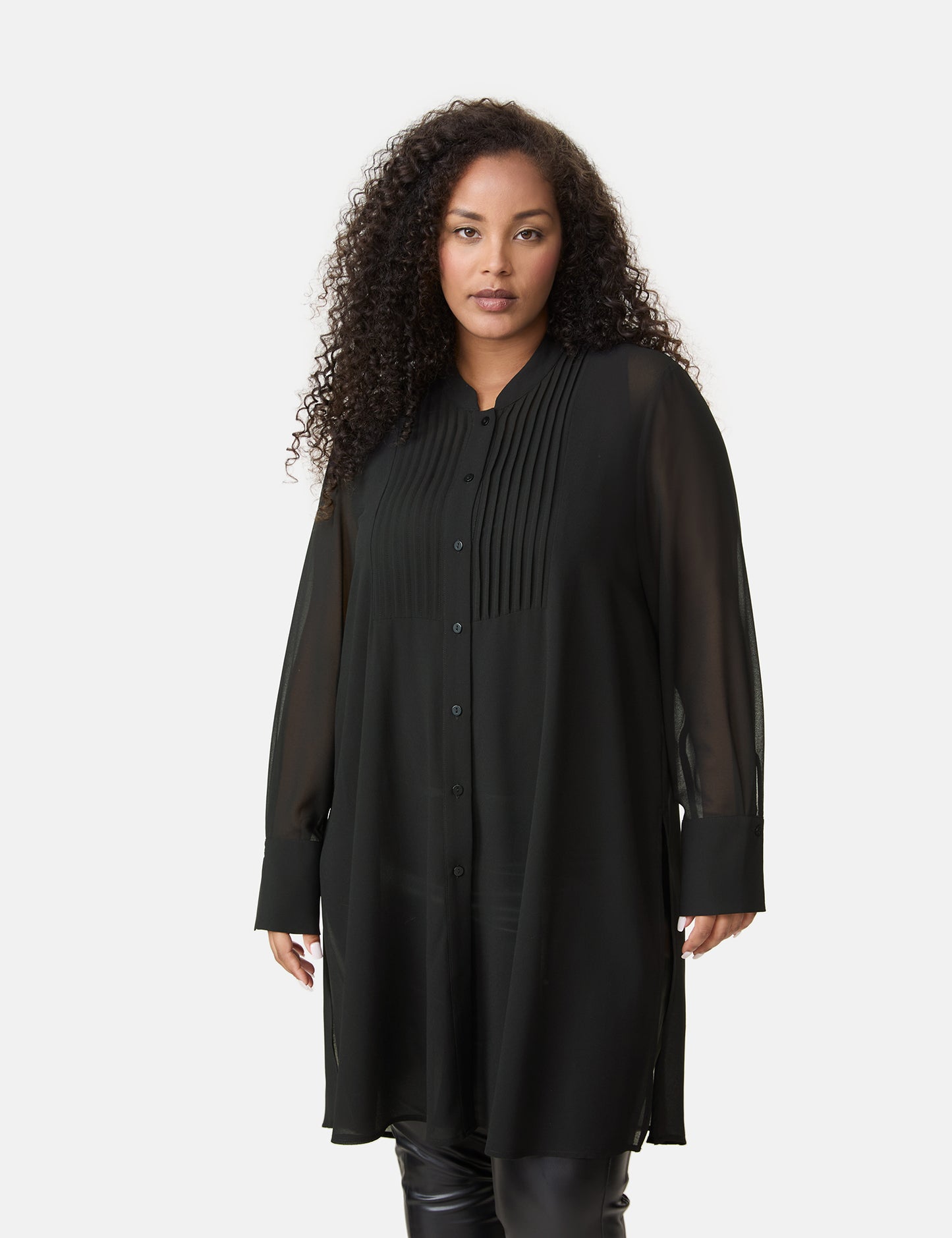 Semitransparente Longbluse