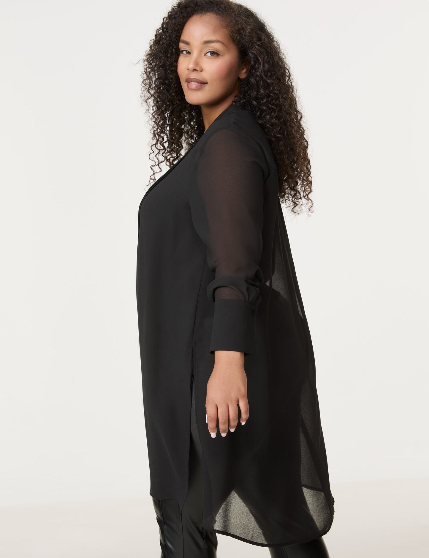 Semitransparente Longbluse