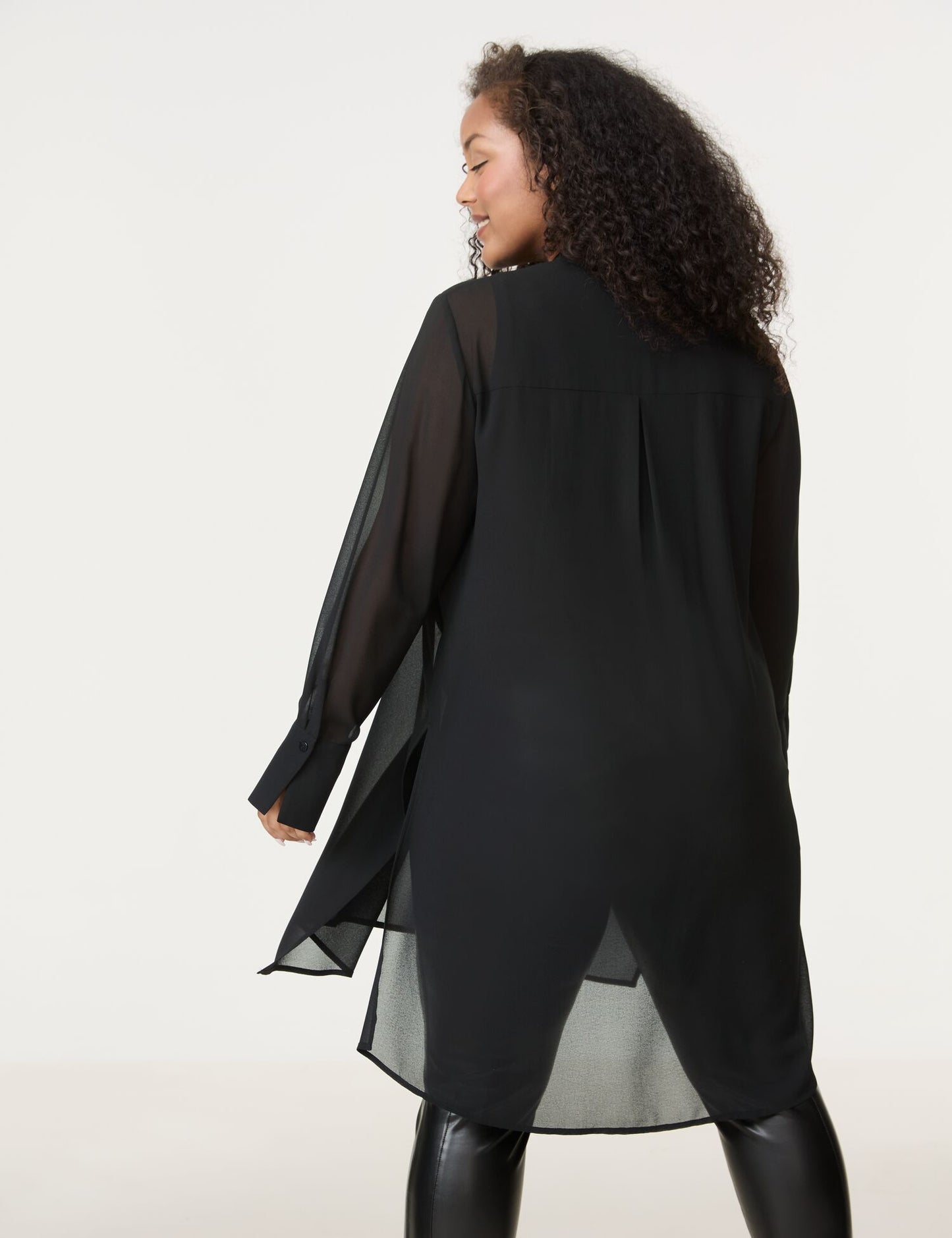 Semitransparente Longbluse