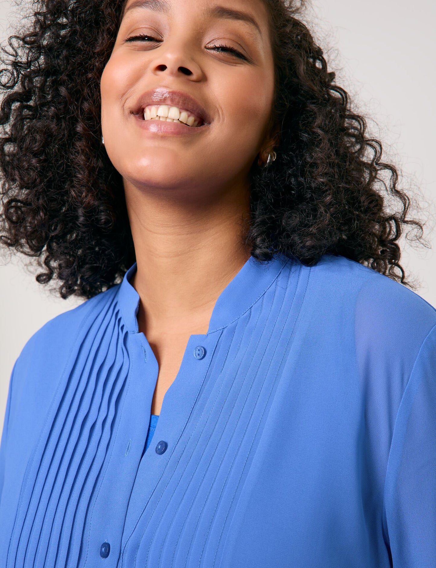 Semitransparente Longbluse aus Chiffon
