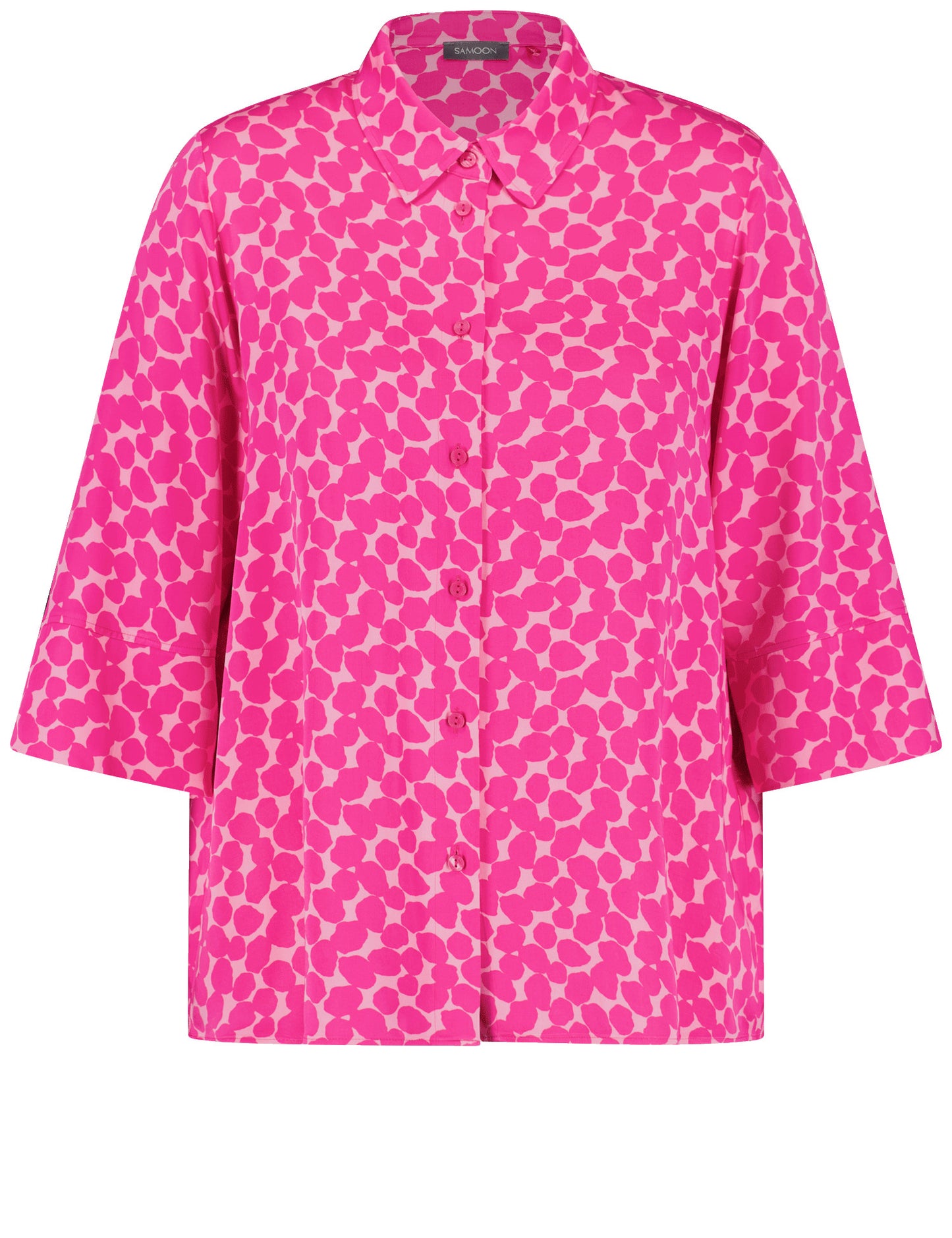Weite 3/4 Arm Bluse mit Dots-Print