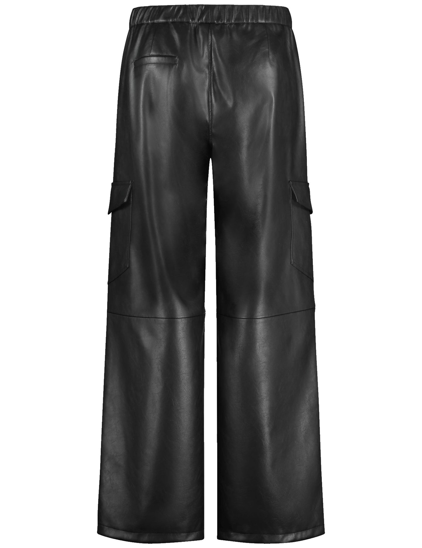Cargohose in Leder-Optik