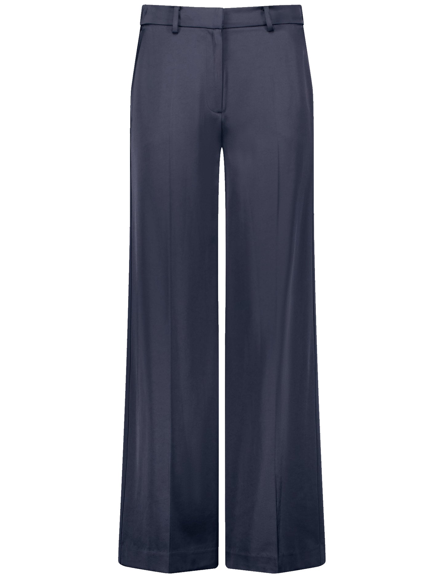Weite Hose aus fließendem Satin