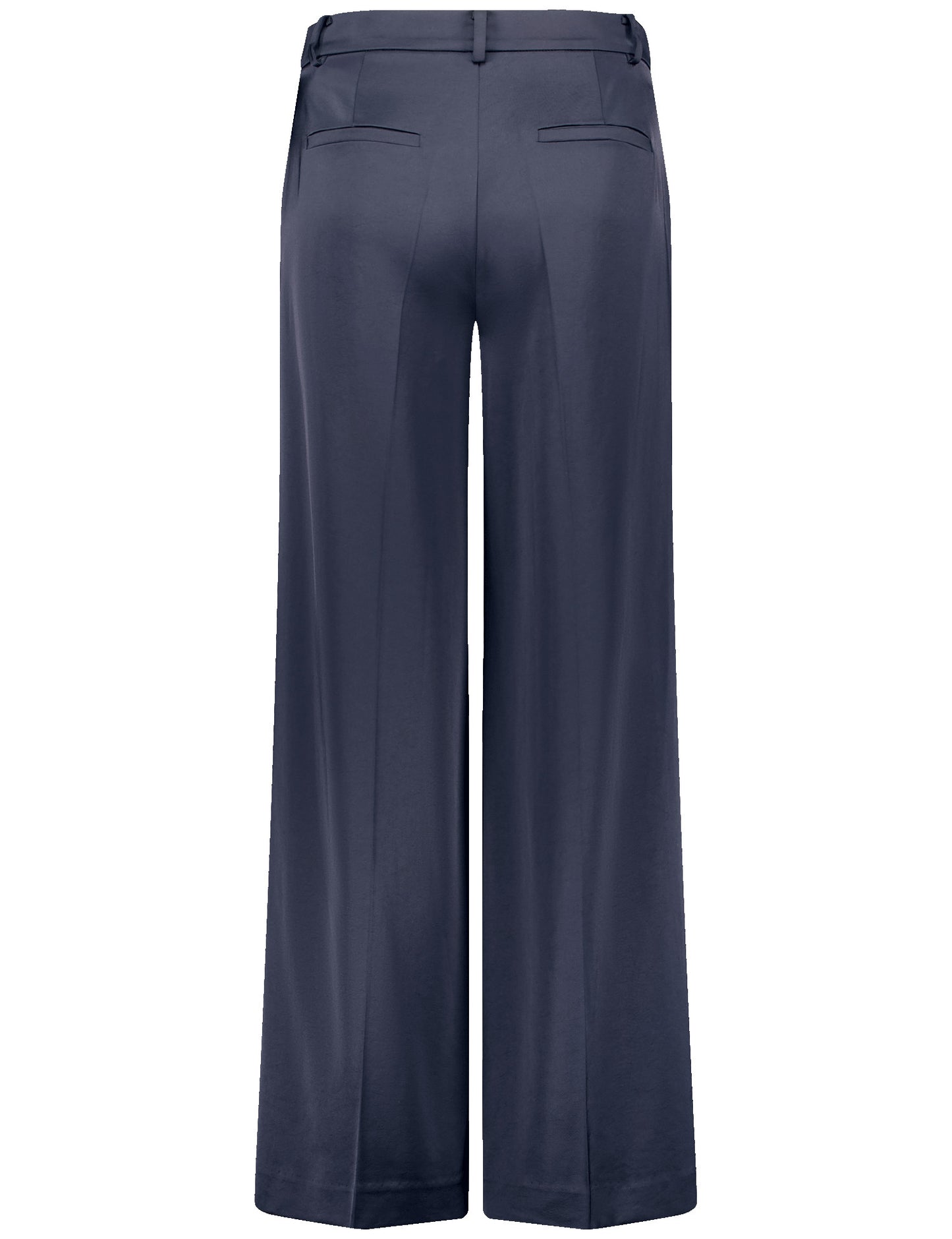 Weite Hose aus fließendem Satin