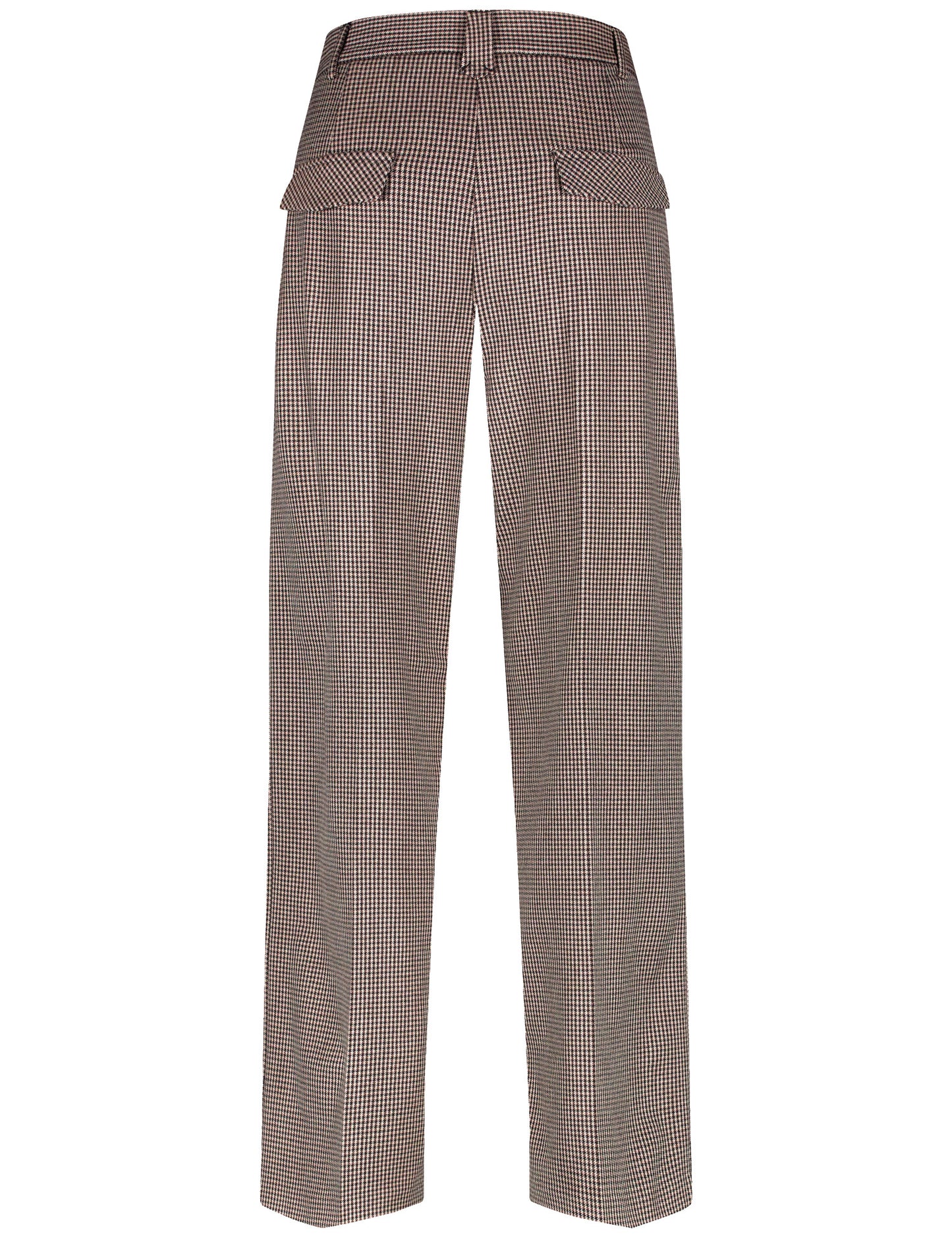 Weite Hose mit Hahnentritt
