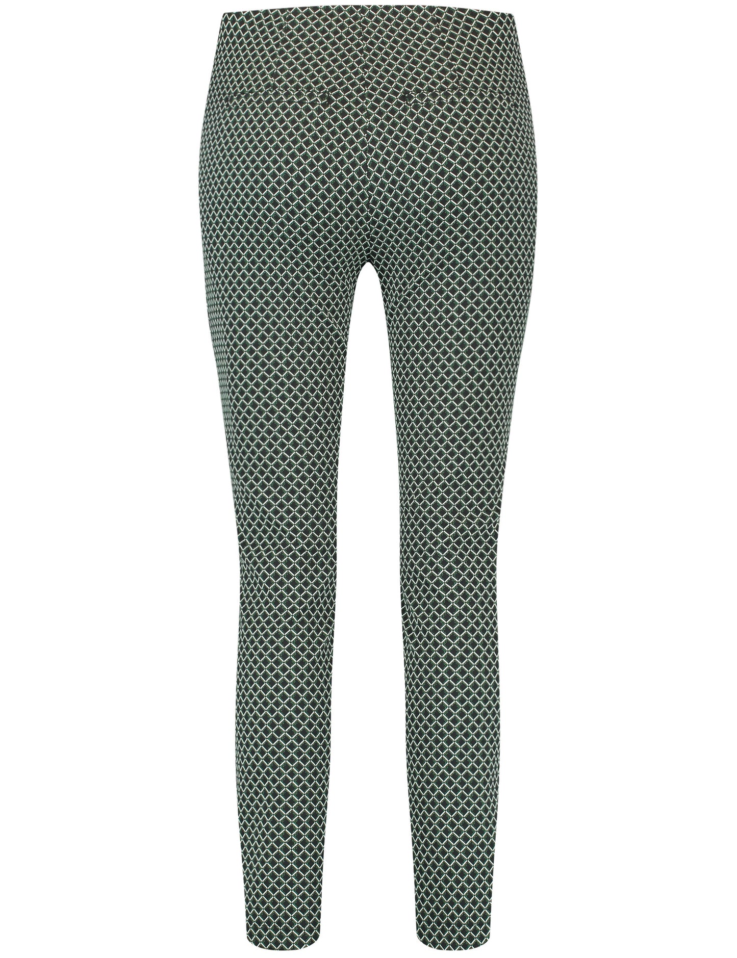 Gemusterte 7/8 Hose Slim Fit