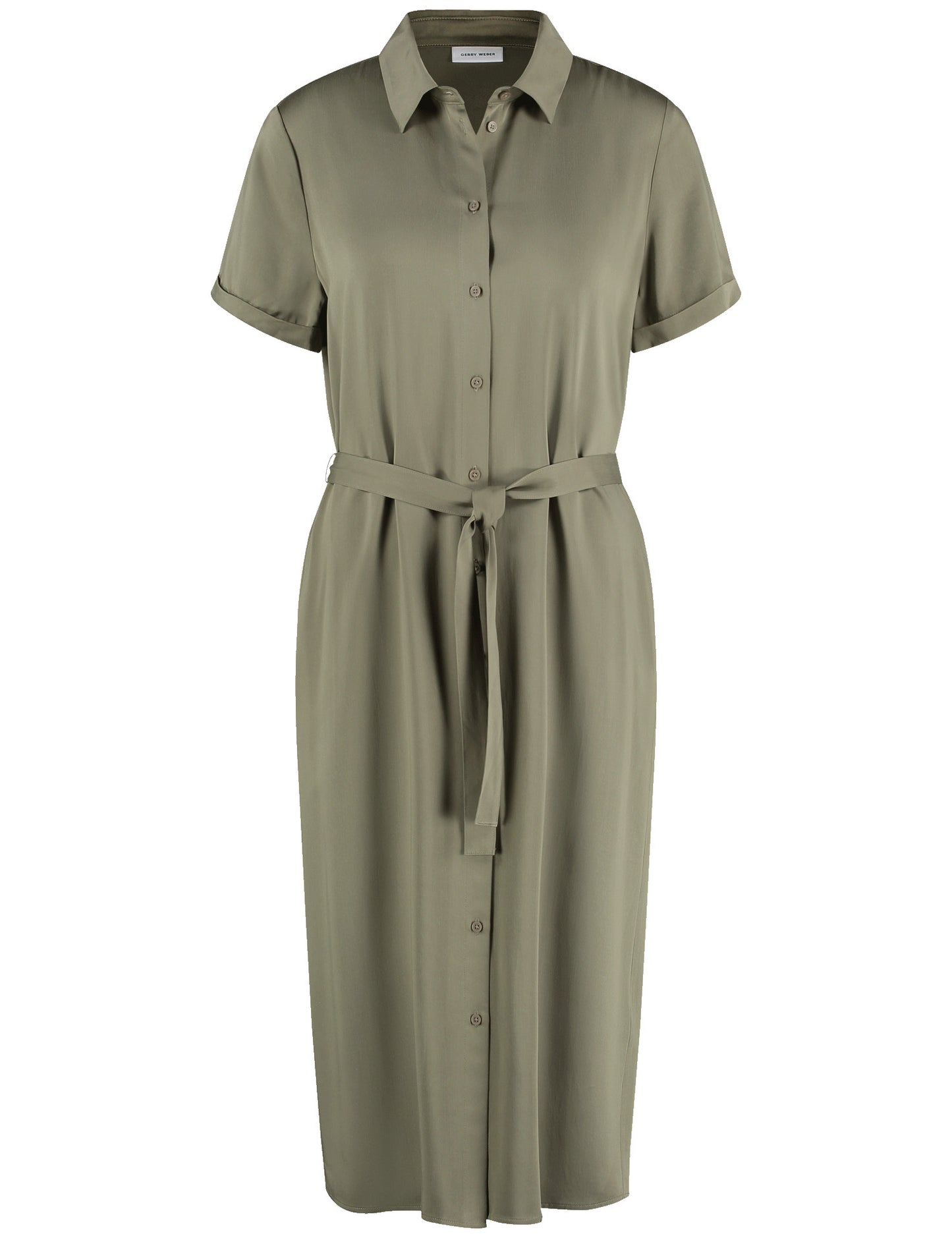 Fließendes Blusenkleid mit Taillenband
