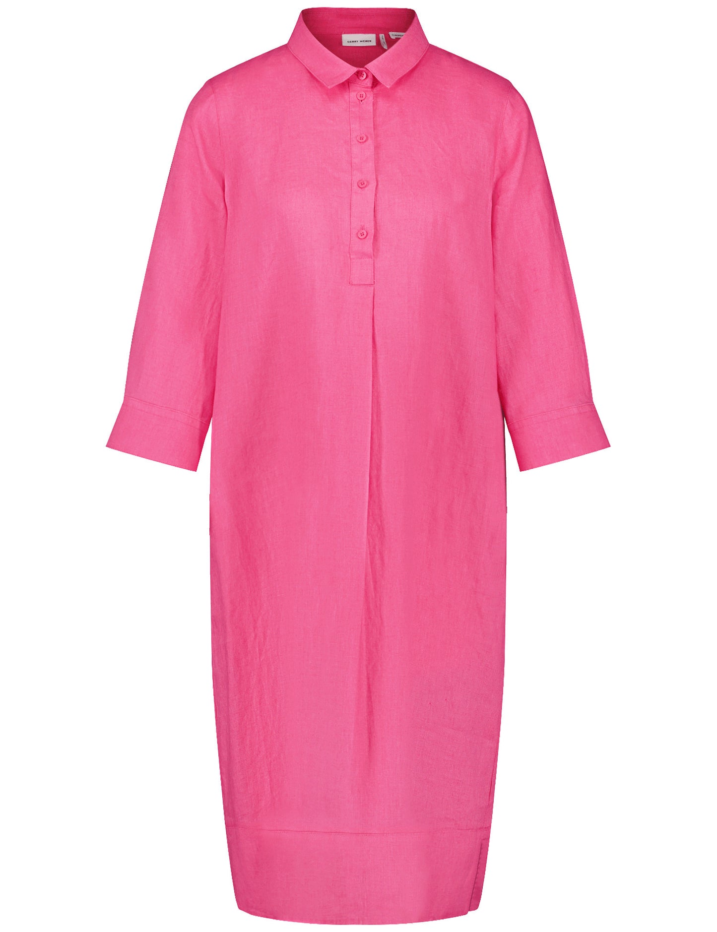 Blusenkleid aus reinem Leinen mit 3/4 Arm