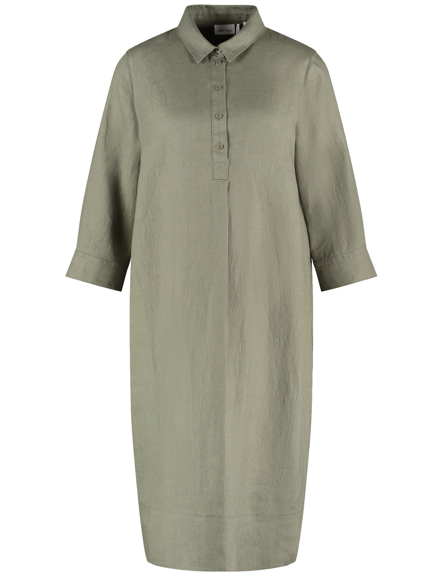 Blusenkleid aus reinem Leinen mit 3/4 Arm