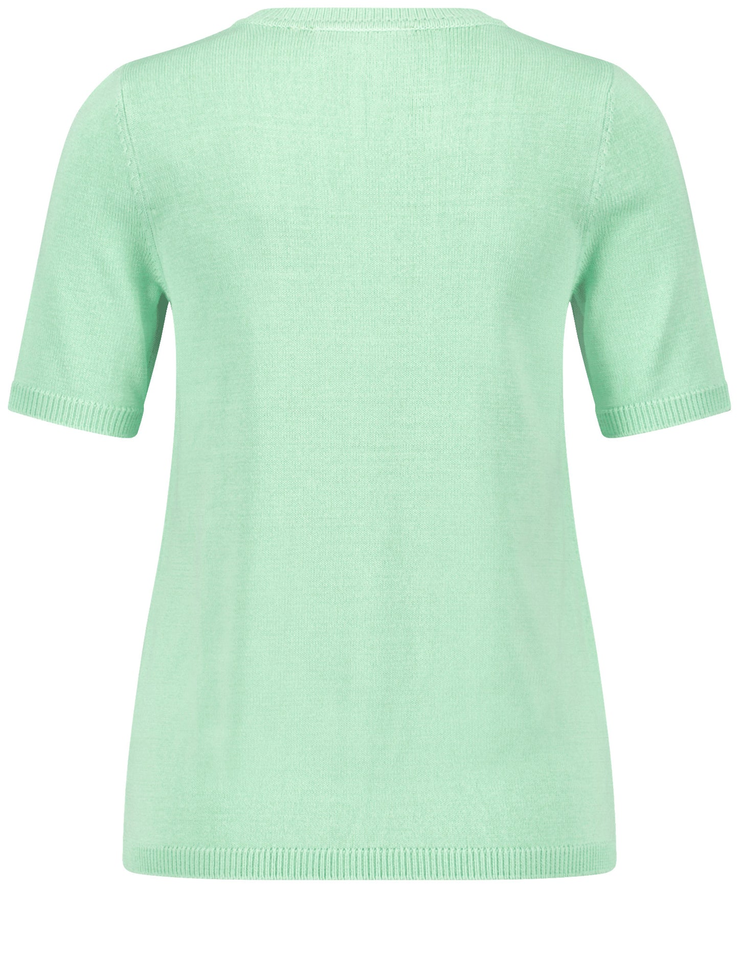 Kurzarmpullover mit Häkel-Blumen