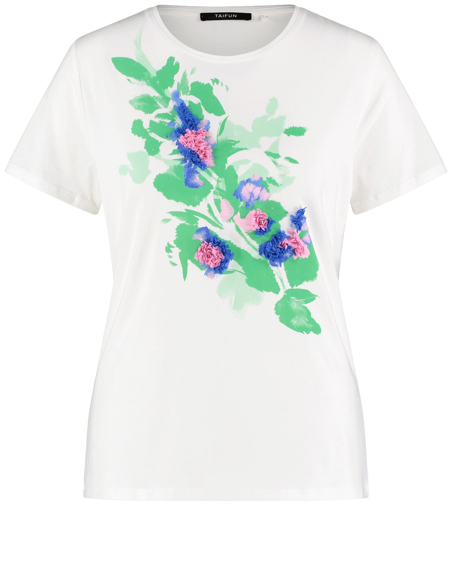 T-Shirt mit Blüten-Applikation