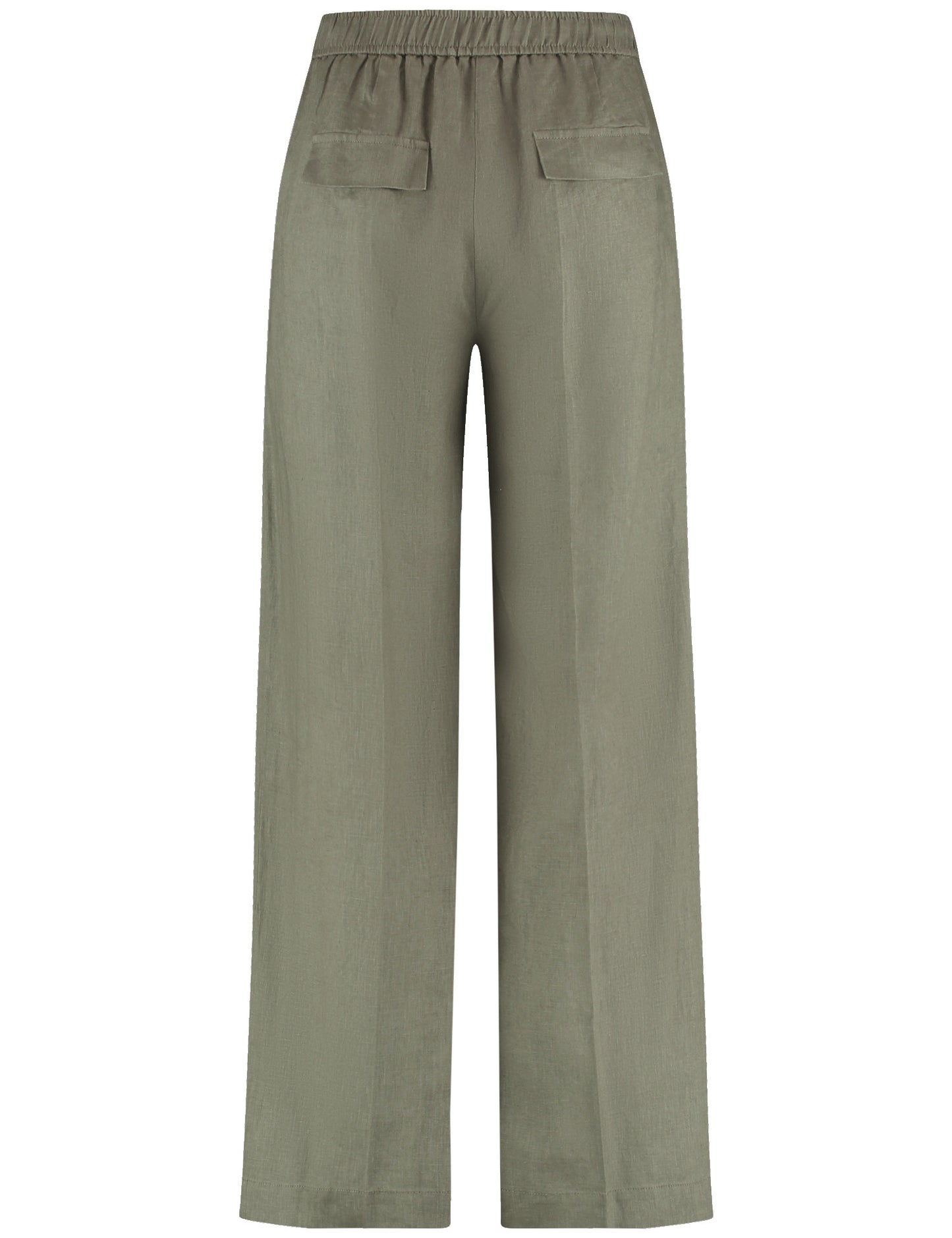 Weite Leinenhose mit Dehnbund