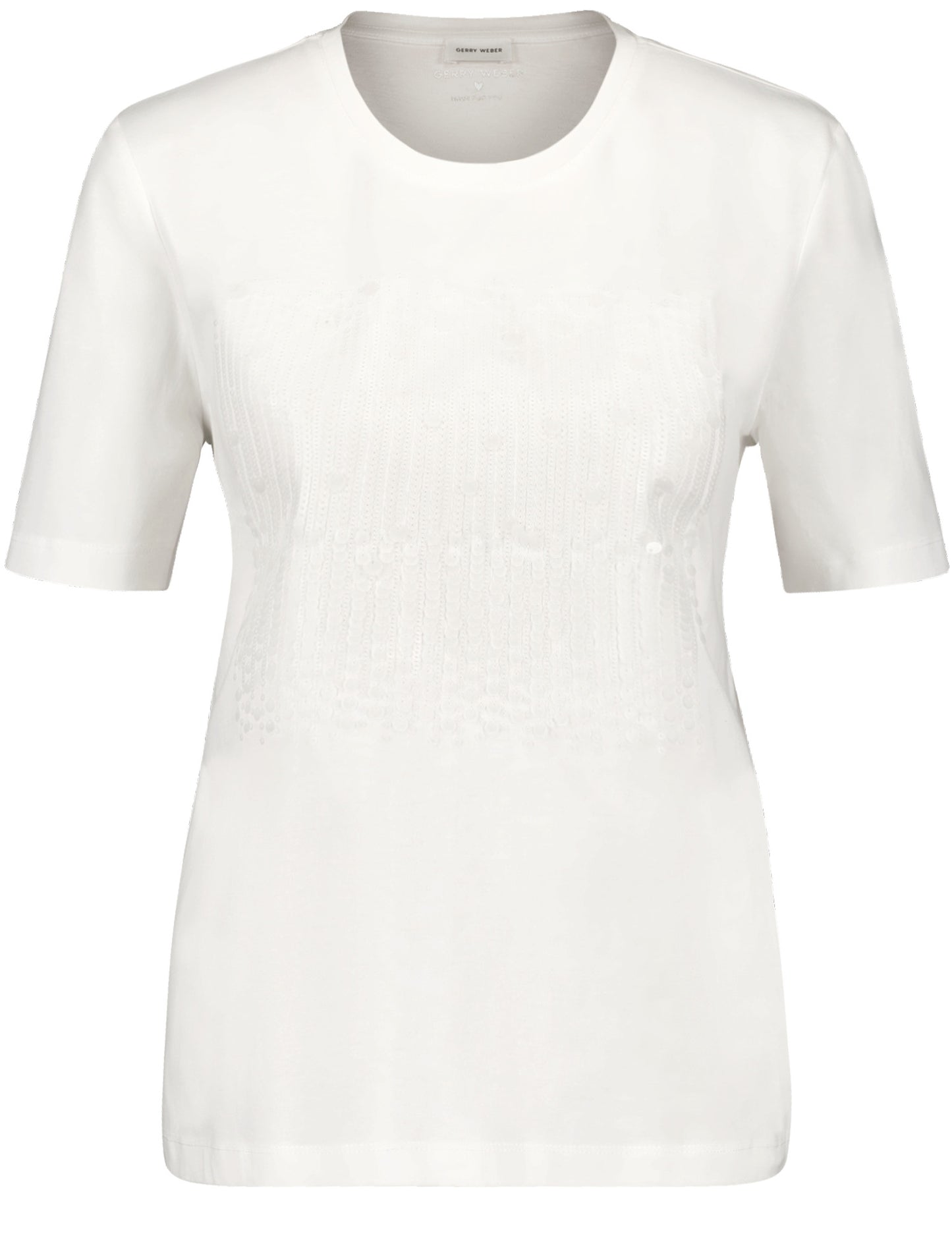 T-Shirt mit halbem Arm und Paillettendekor