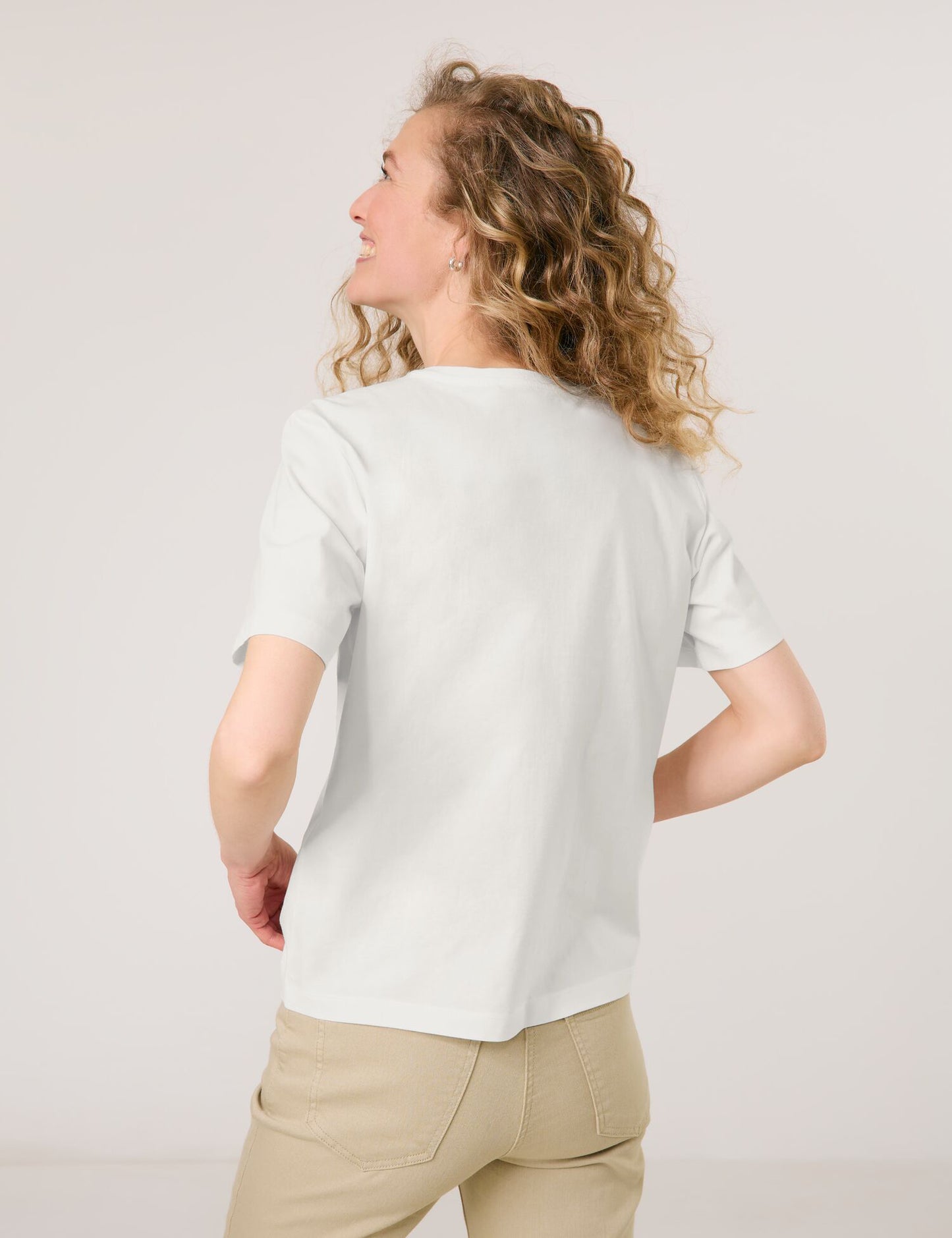 T-Shirt mit halbem Arm und Paillettendekor