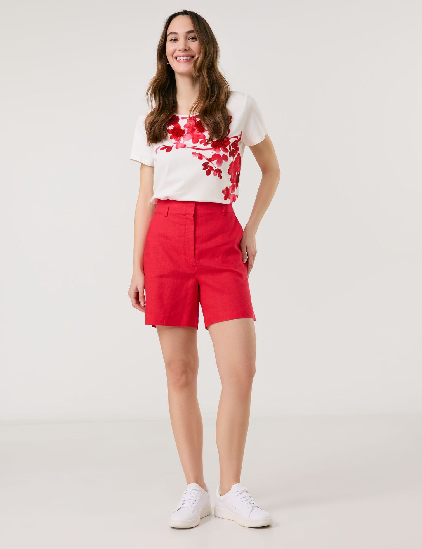 Shorts aus reinem Leinen
