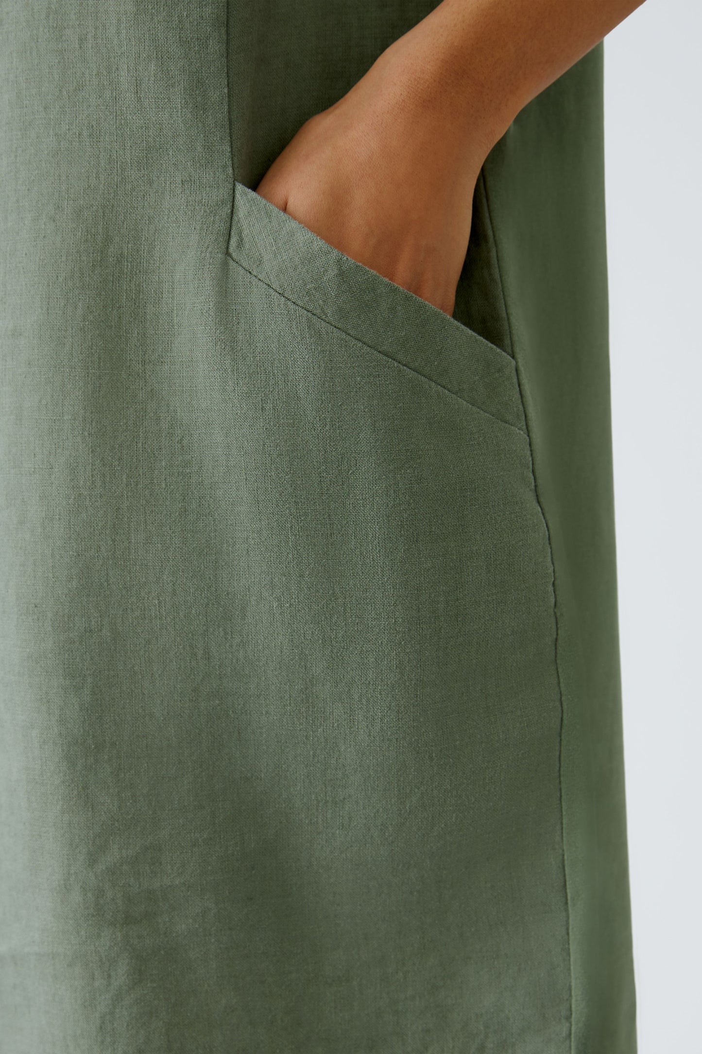 Kleid Leinen-Baumwollpatch