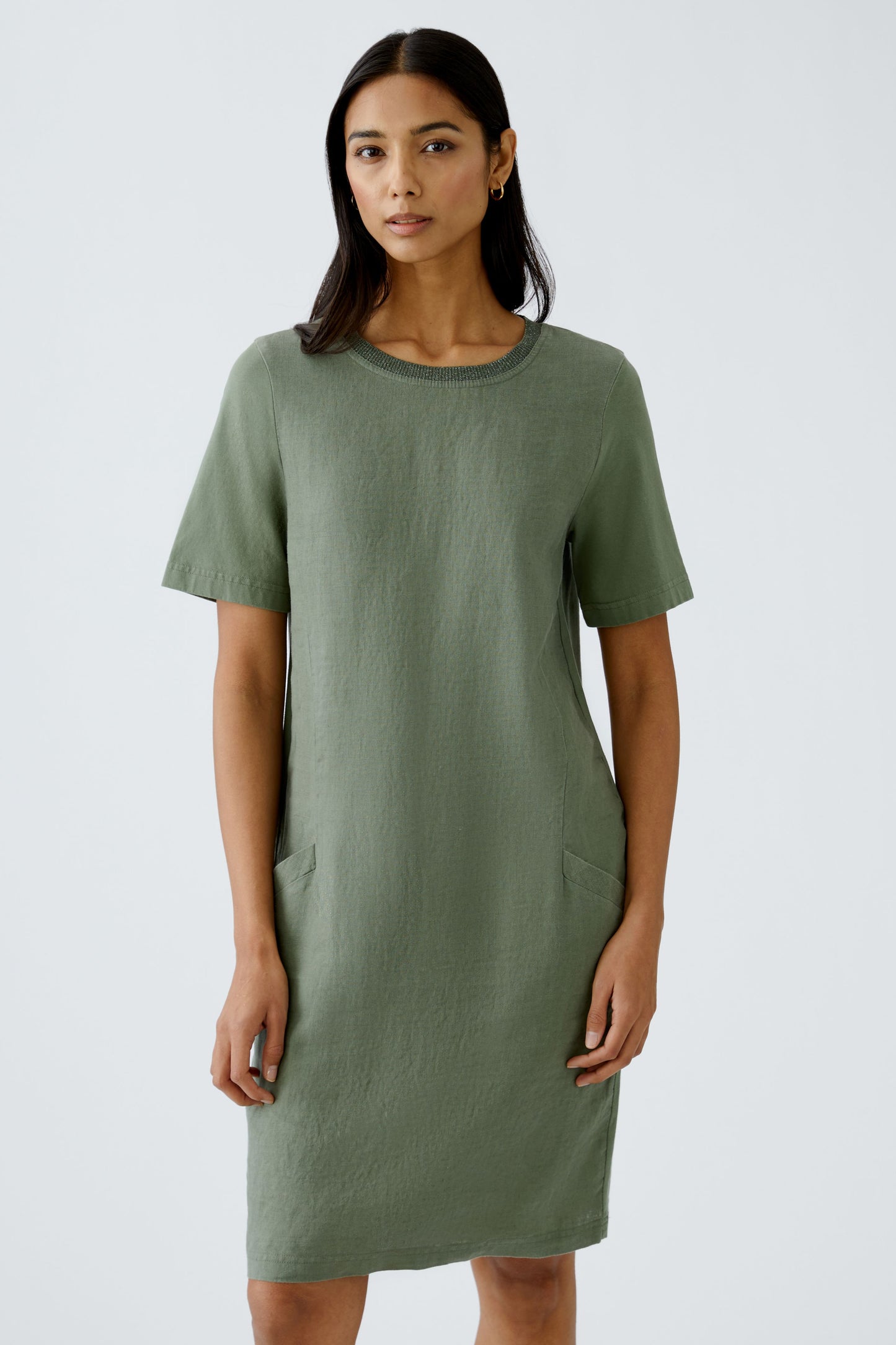 Kleid Leinen-Baumwollpatch