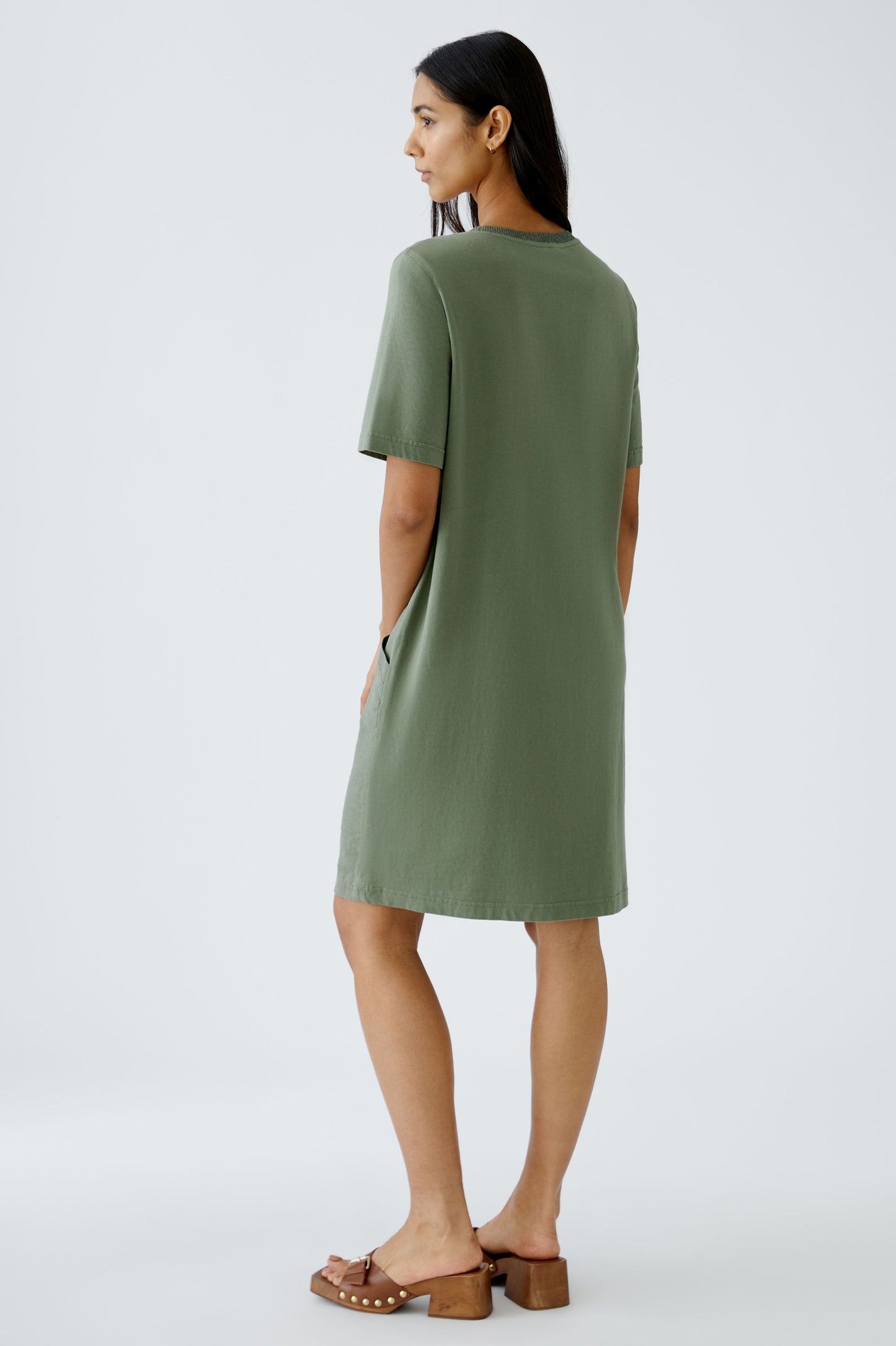 Kleid Leinen-Baumwollpatch