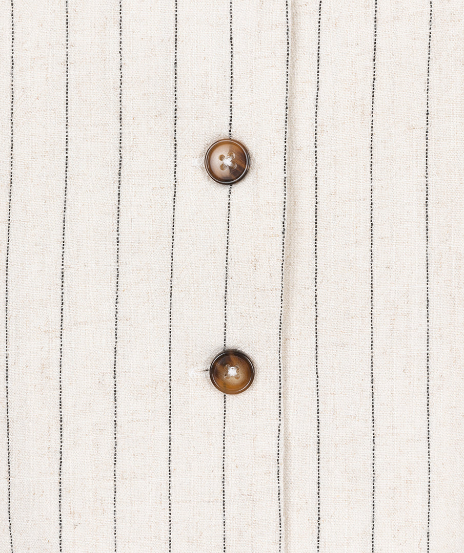 Gilet linen stripe