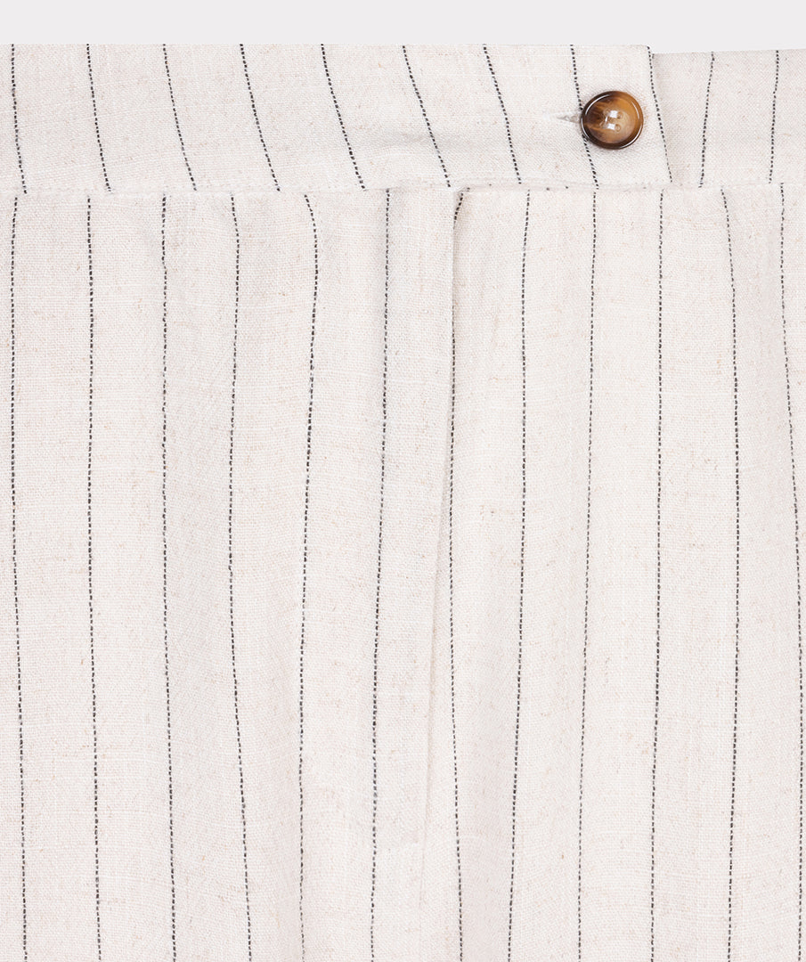 Trousers linen stripe