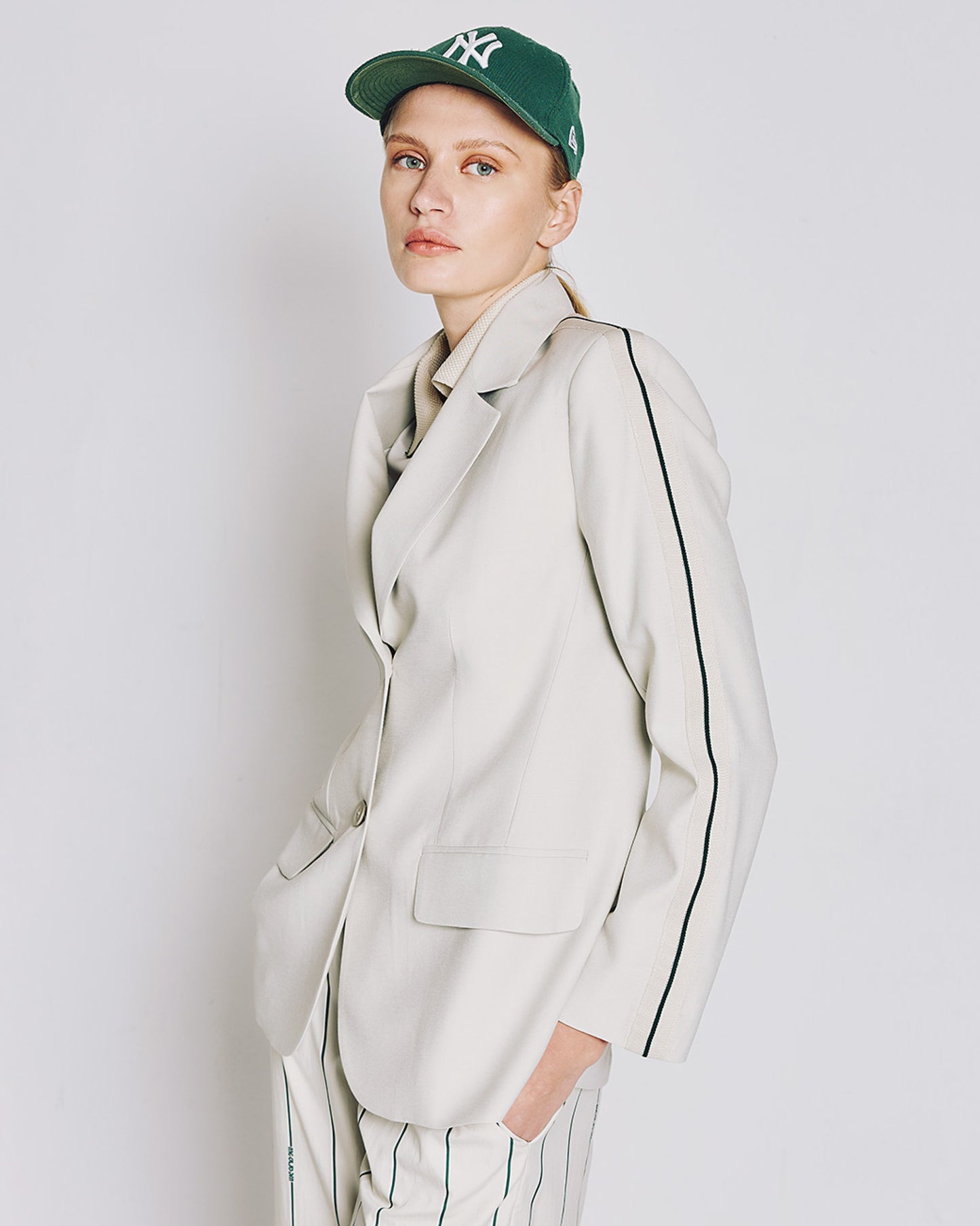 Blazer with striped details