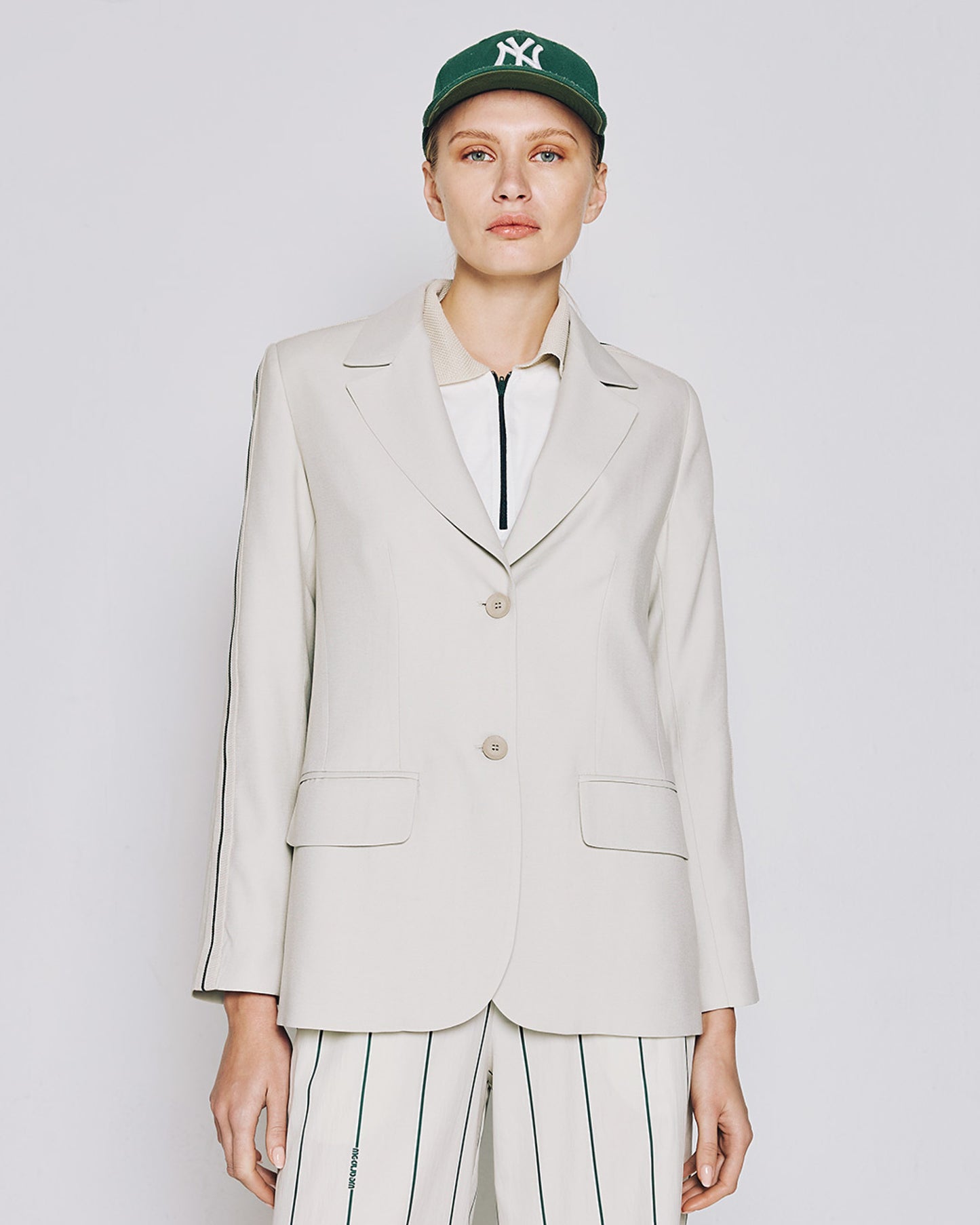 Blazer with striped details
