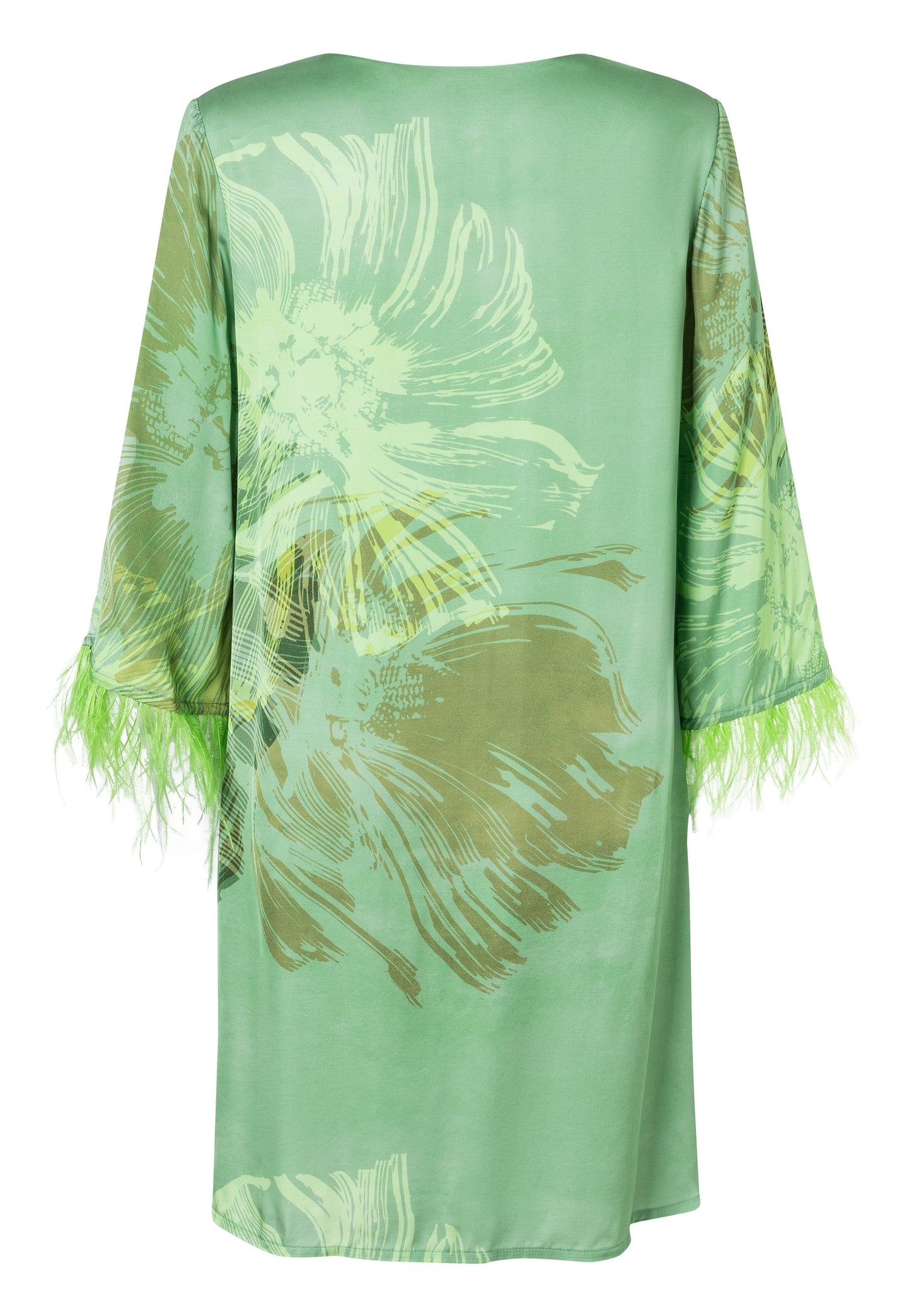 tunic dress feathers