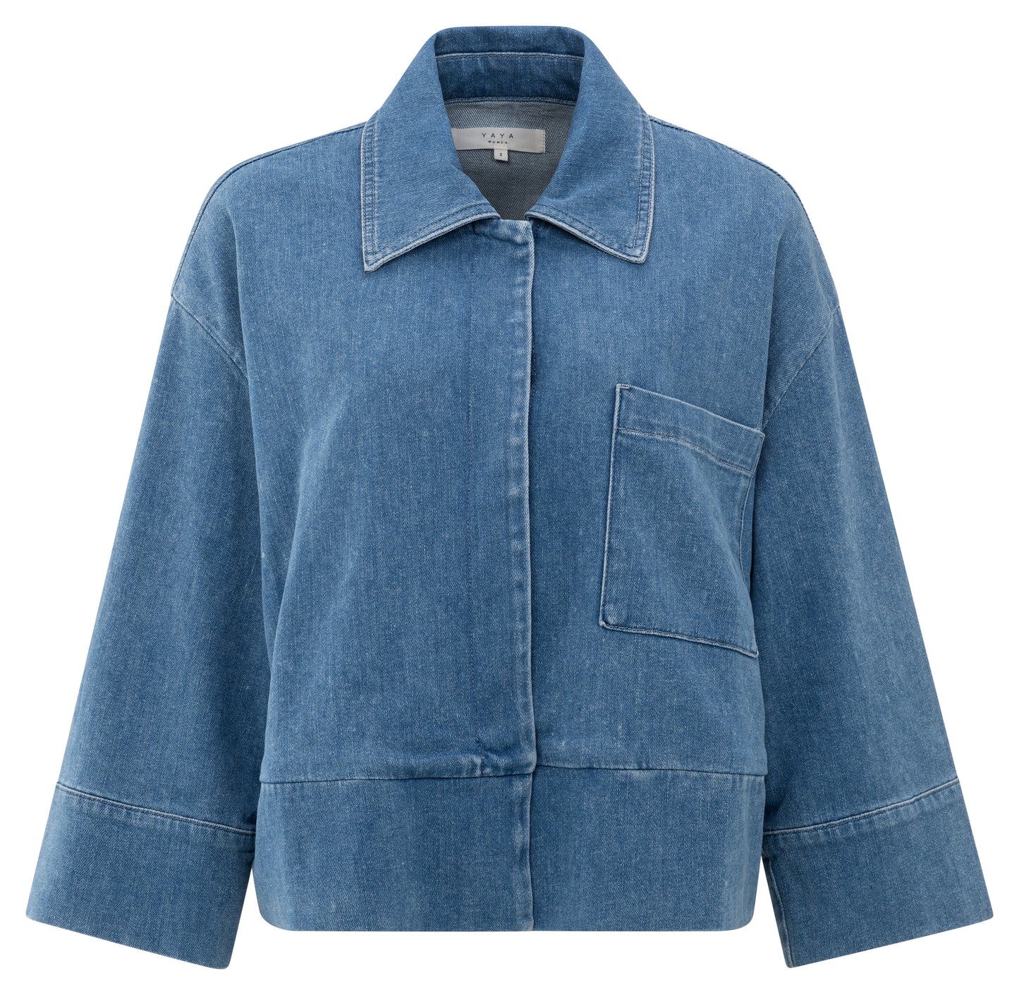 Jeansjacke mit Tasche