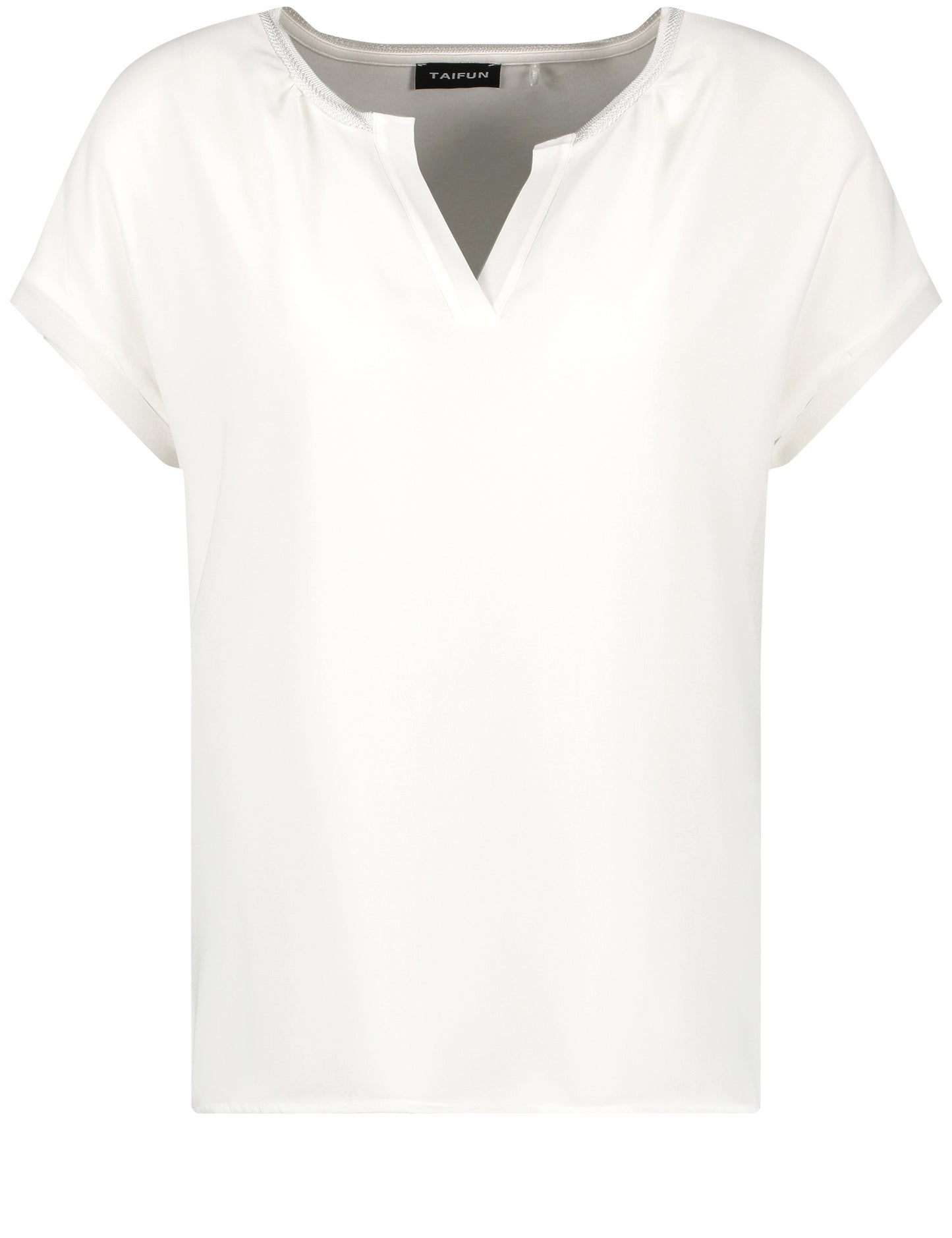 Blusenshirt mit Chiffon-Overlayer