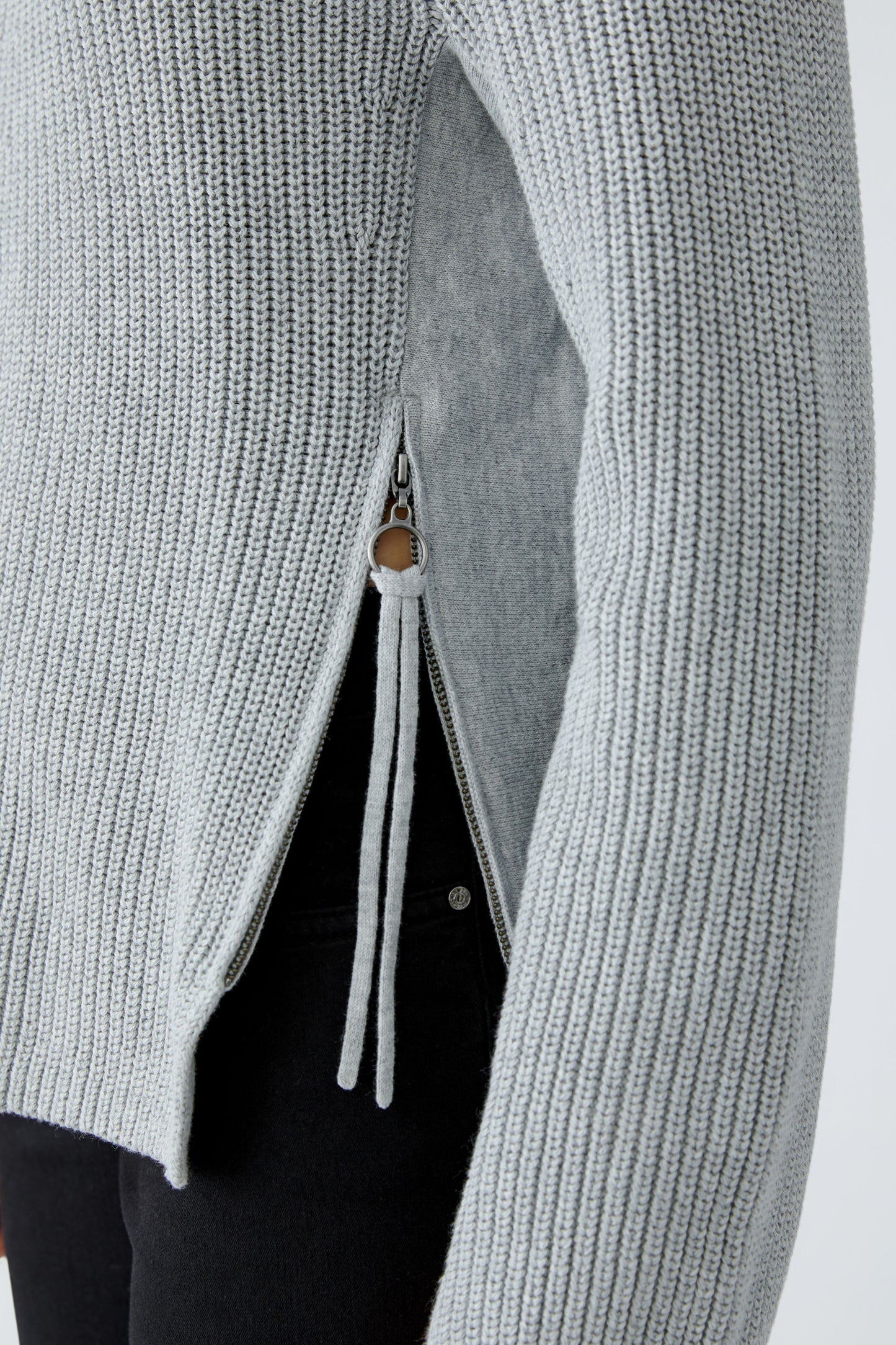 RUBI Pullover mit Reißverschluss, in reiner Baumwolle